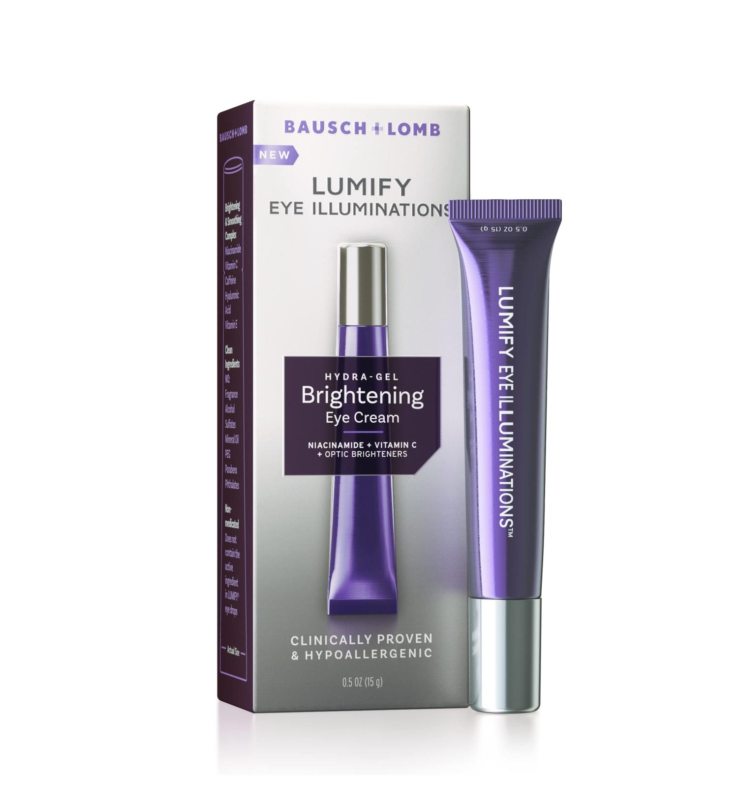 LUMIFY Eye Illuminations Brightening Eye Cream - Vitamin C, Caffeine, Niacinamide & Hyaluronic Acid - 15g Clinically Proven Formula for Smoother, Glowing Skin - Buy Online on GoSupps.com