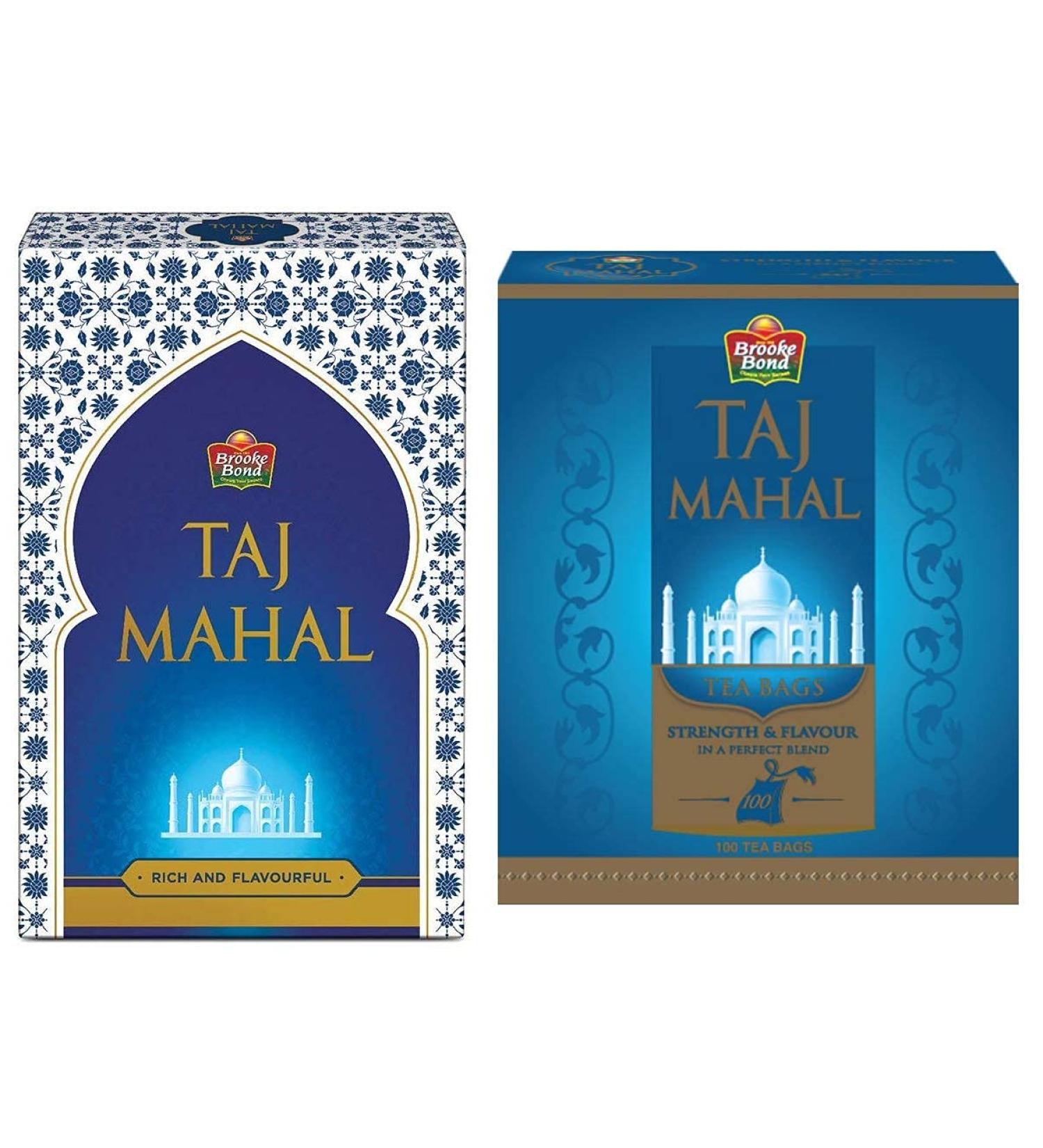  Broke Bond Taj Mahal Tea 500 g + Broke Bond Tea Bags 100 Pieces - Buy Online on GoSupps.com