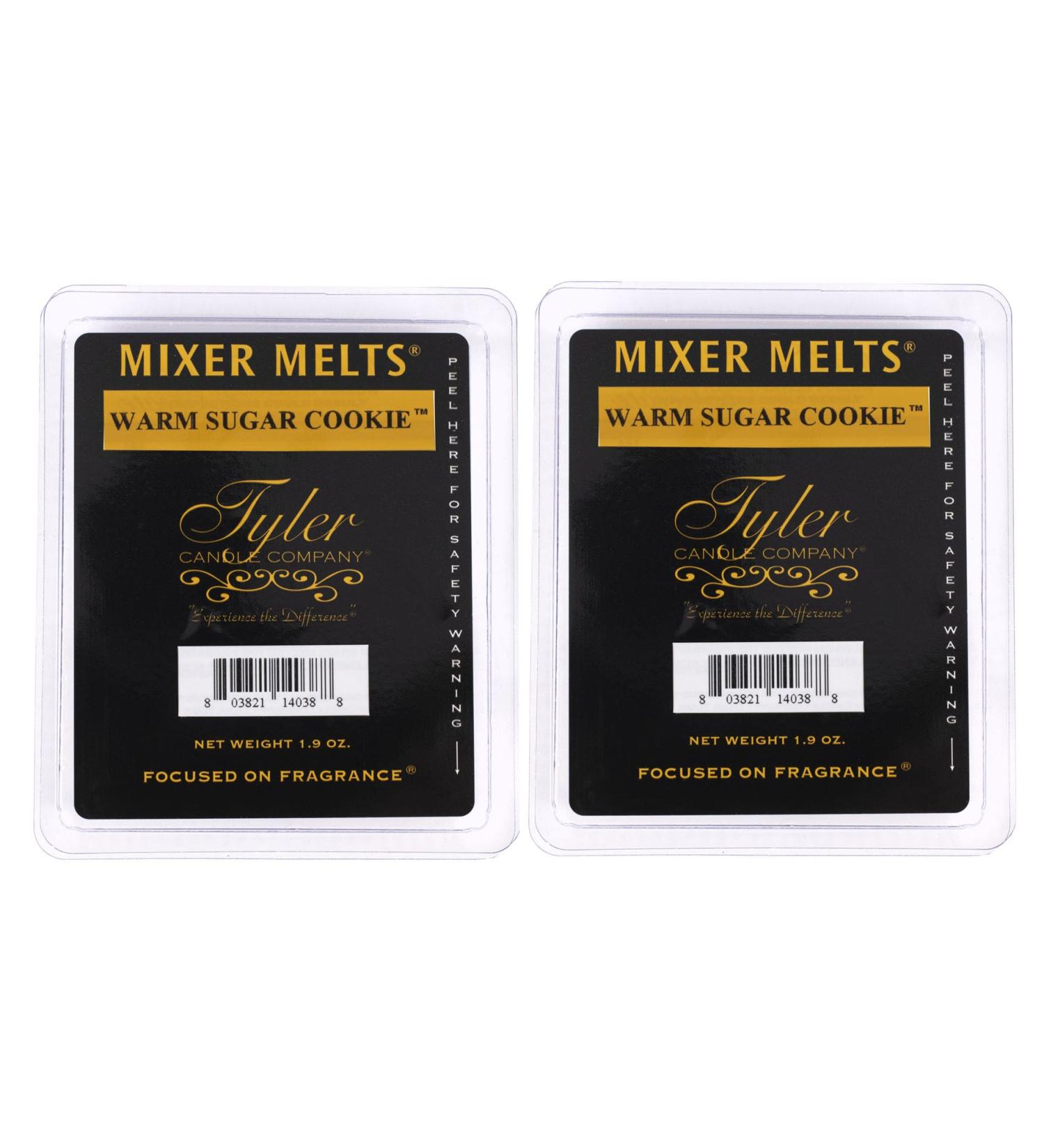 Tyler Candle Company Warm Sugar Cookie 1.9 Ounce Scented Mixer Wax Melt Cubes for Tart Burner Pack of 2