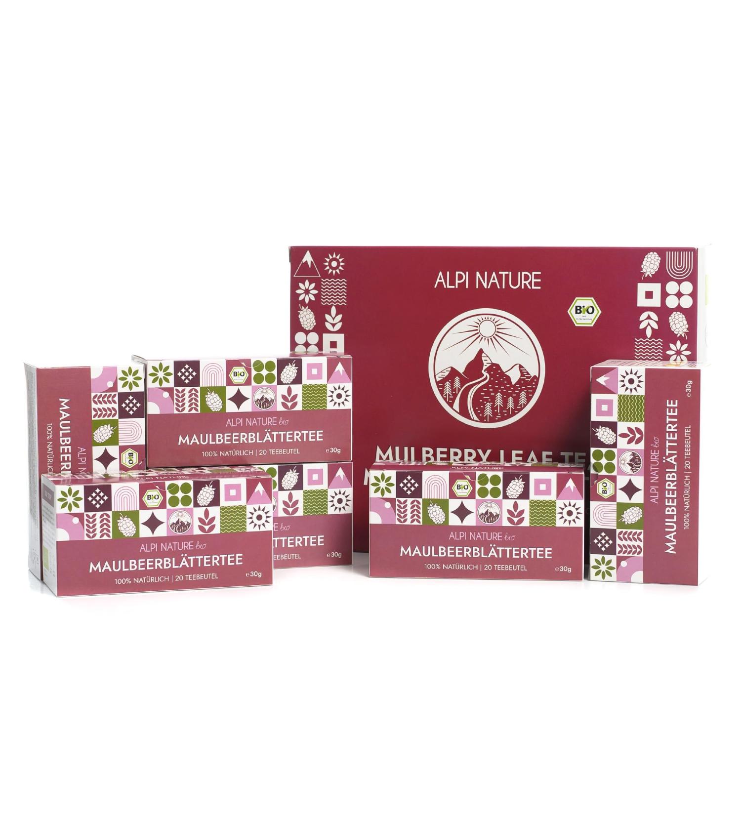  Alpi Nature Alpi Nature Herbal tea leaf murier 120 tea bags 180 g pack of 6 x 20 bags of 1.5 g - Buy Online on GoSupps.com