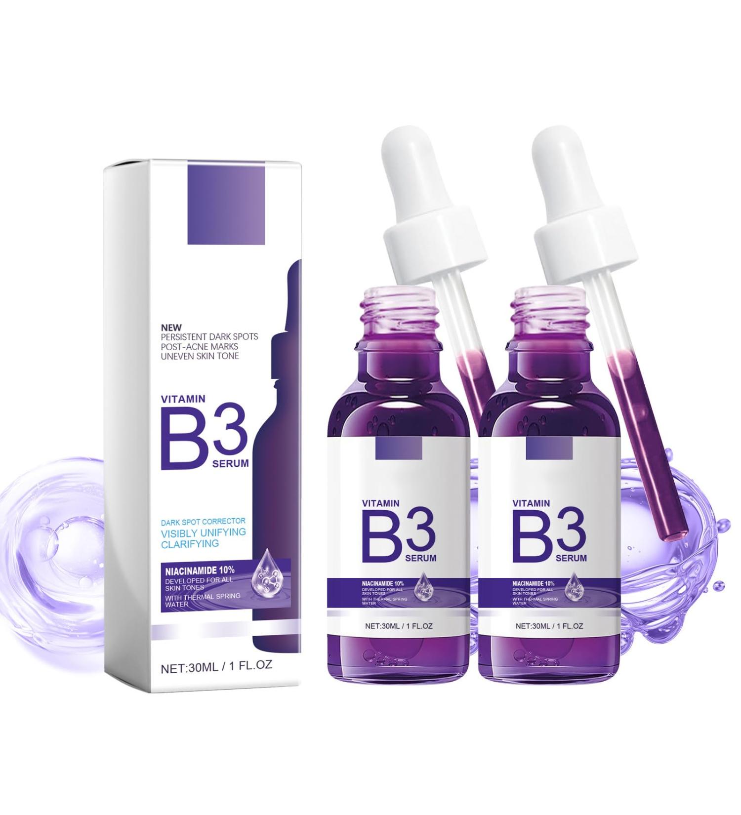 Shantou Yingji 2 Pieces B3 Serum Vitamin B3 & Niacinamide Facial Serum Firming Serum AntiAging Facial Serum Moisturizes & Reduces Fine Lines Facial Care for Men and Women - Buy Online on GoSupps.com