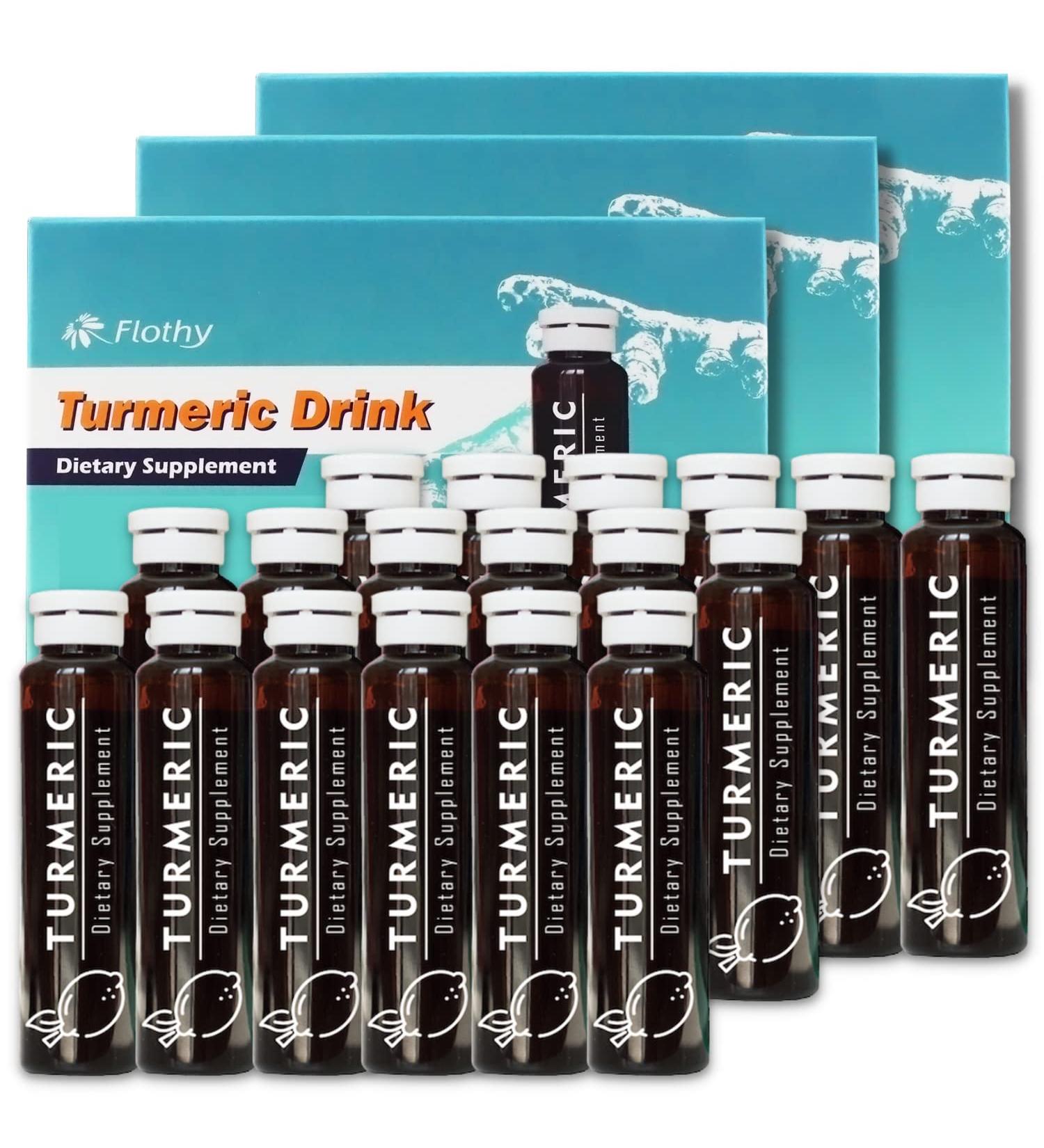 Flothy Turmeric Curcumin Liquid 500mg Extract (Pack of 18) - Nano Liposomal High Absorption Joint & Immunity Supplement with Lemon & Honey Flavor - 0.50 Fl Oz - Buy Online on GoSupps.com