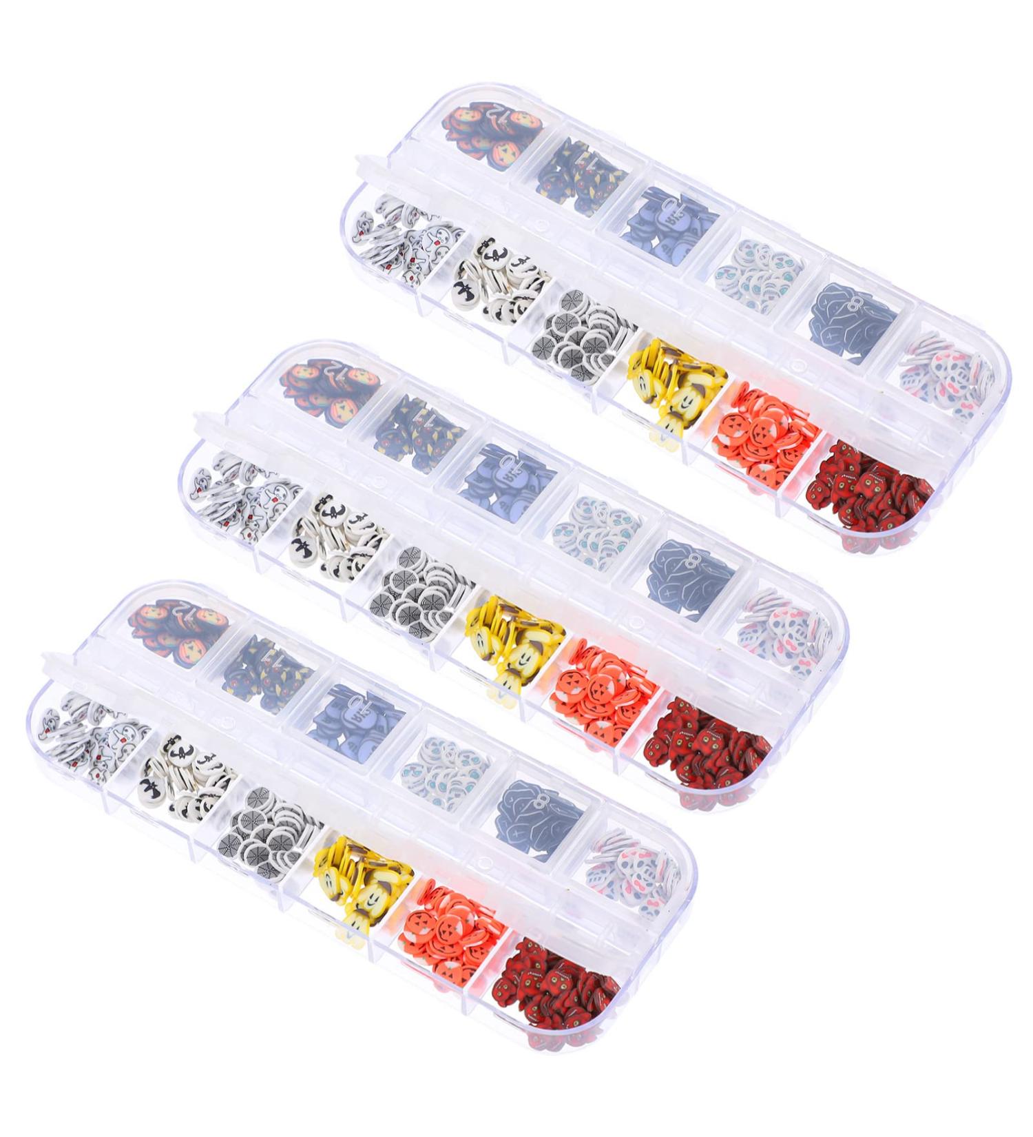 Shop Lurrose 3 Boxes Nail Art Kit - DIY Halloween Designs with Vintage Ceramic Flash Powder - Buy Online on GoSupps.com