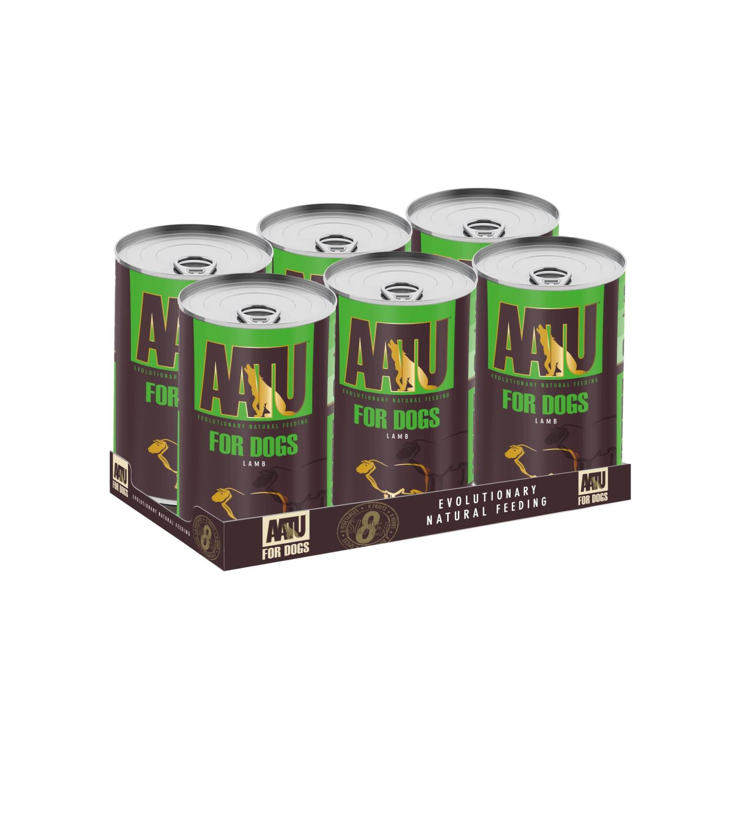 AATU Lamb Dog Food Can 6 x 400 g - Buy Online on GoSupps.com