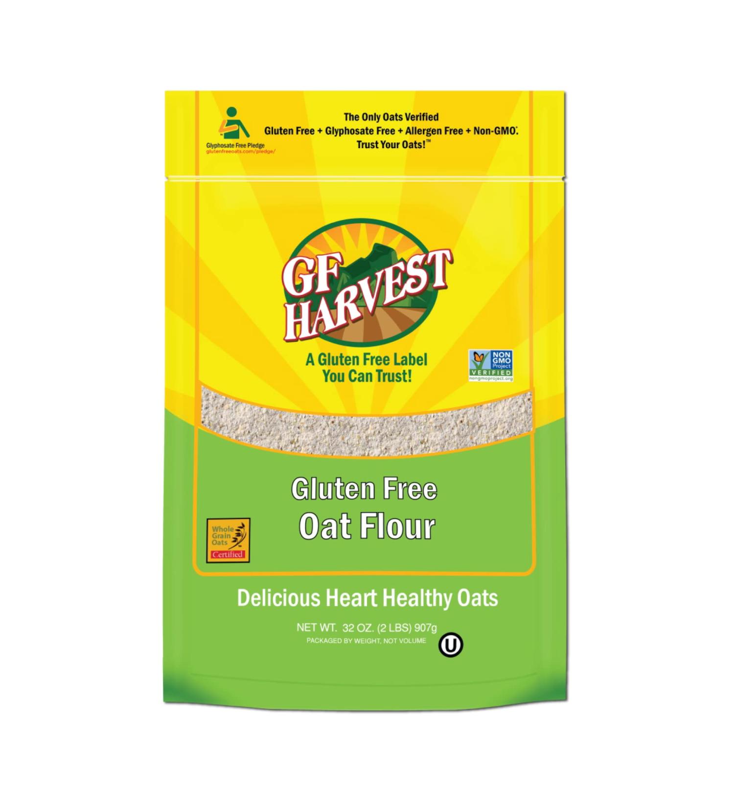 GF Harvest Gluten Free Whole Grain Oat Flour - 64 Ounces (2 Pack) - Buy Online on GoSupps.com