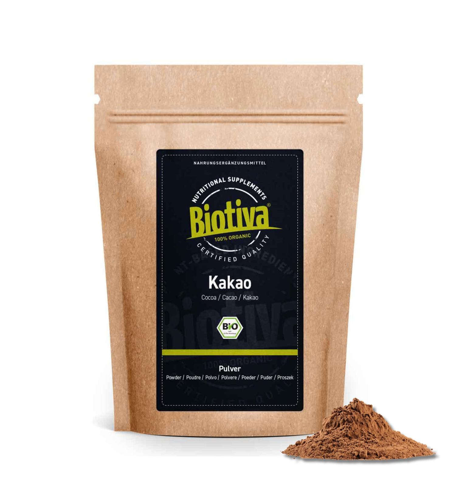 Buy Kocao Powder Bio 2kg | 100% Pure Cocoa Powder (11% Fat) | Sugar-Free & Additive-Free | Bottled in Germany | Biotiva 2-Pack - Buy Online on GoSupps.com