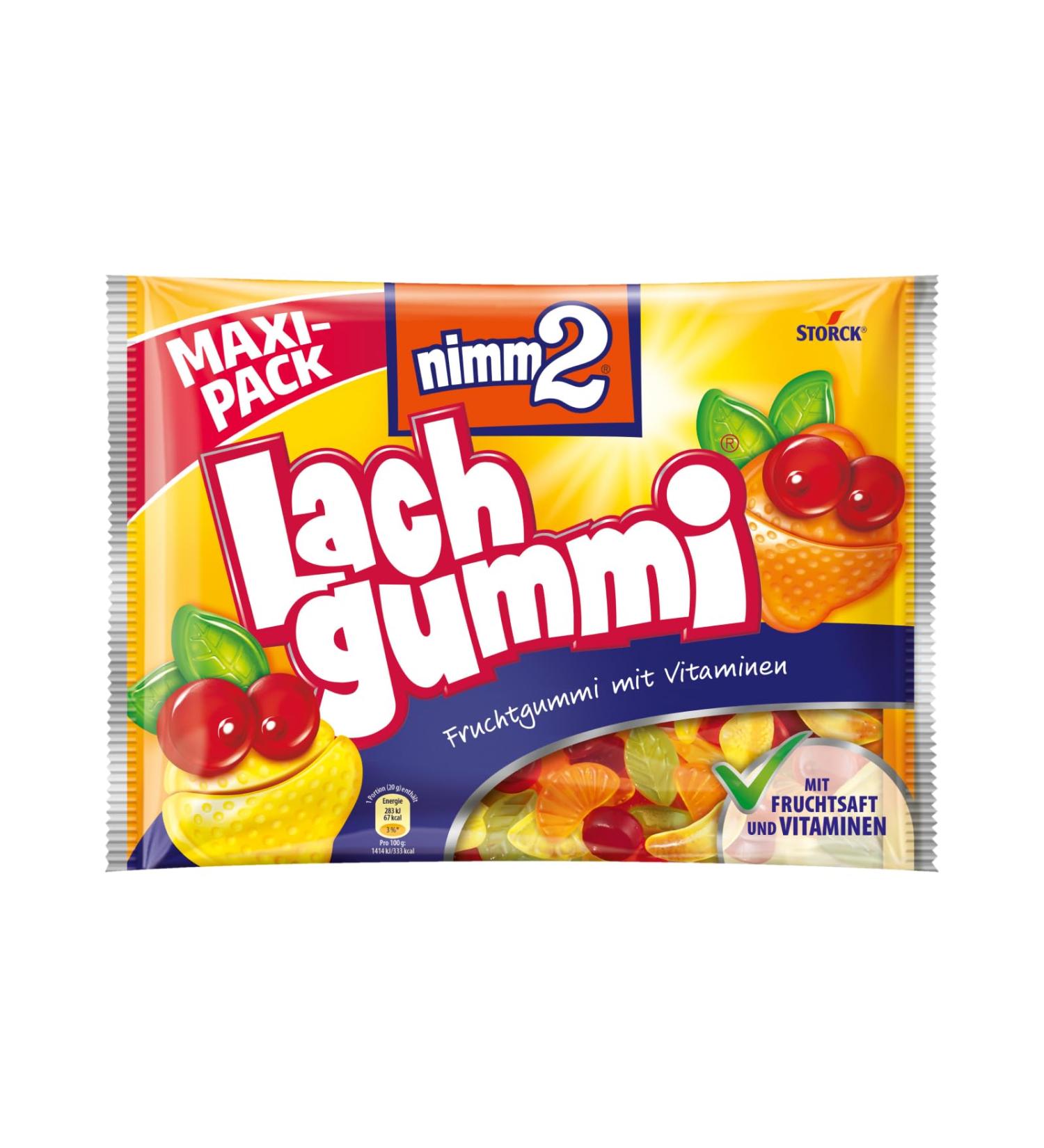 nimm2 Lachgummi Maxi Pack - 376g Fruit Gum with Juice & Vitamins | Buy Internationally - Buy Online on GoSupps.com