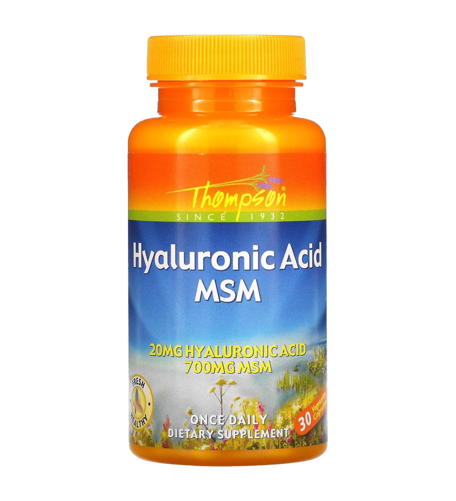 Thompson Hyaluronic Acid MSM 30 Vegetarian Capsules