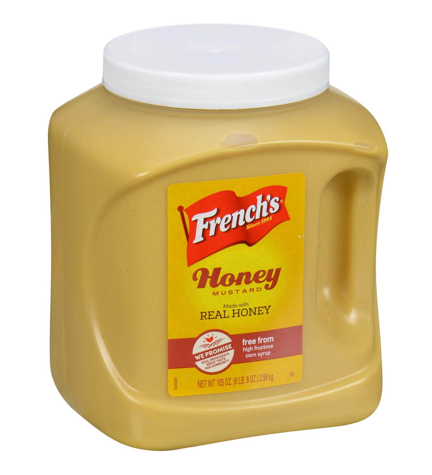 French's Honey Mustard 105 oz - Best Dipping Sauce for Sandwiches, Burgers, and More - 6.56 Pound Container - Buy Online on GoSupps.com