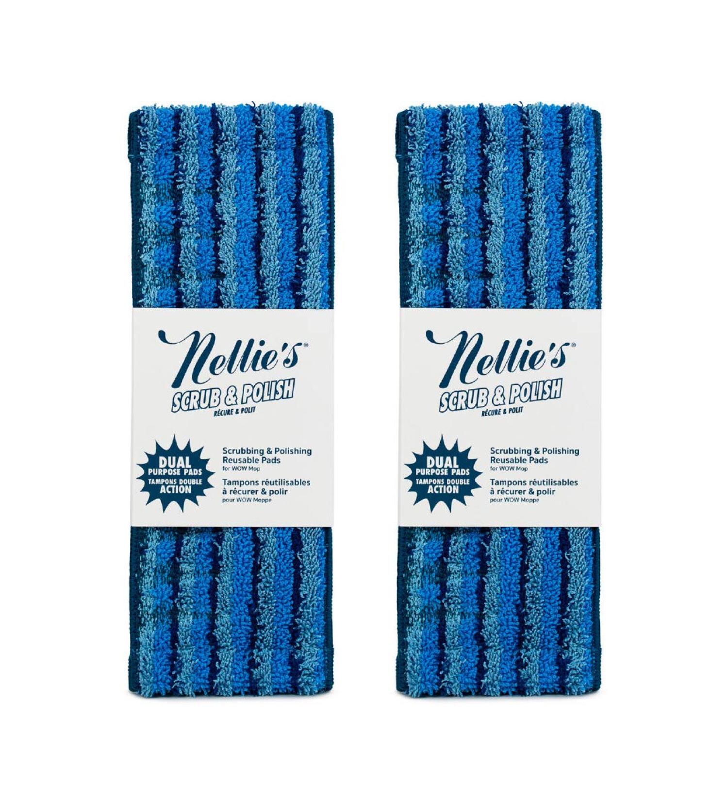 Nellie's Scrub and Polish Pads for Wow Mop - Pack of 2 | Effective Cleaning and Shining Solution - Buy Online on GoSupps.com
