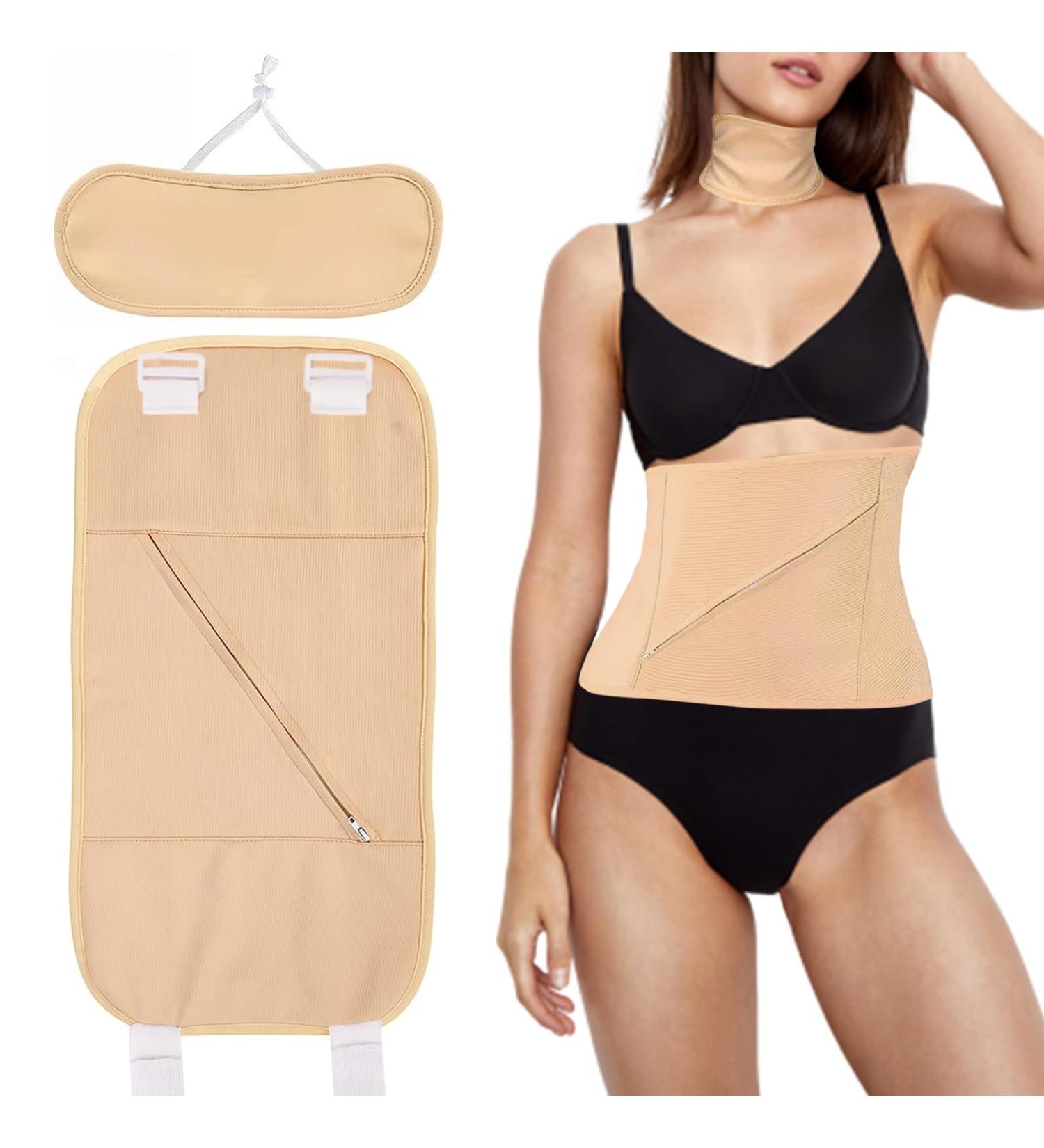 Burgeon Castor Oil Pack Kit - Reusable Organic Wrap for Belly & Neck | Relieve Insomnia & Constipation (Khaki) - Buy Online on GoSupps.com