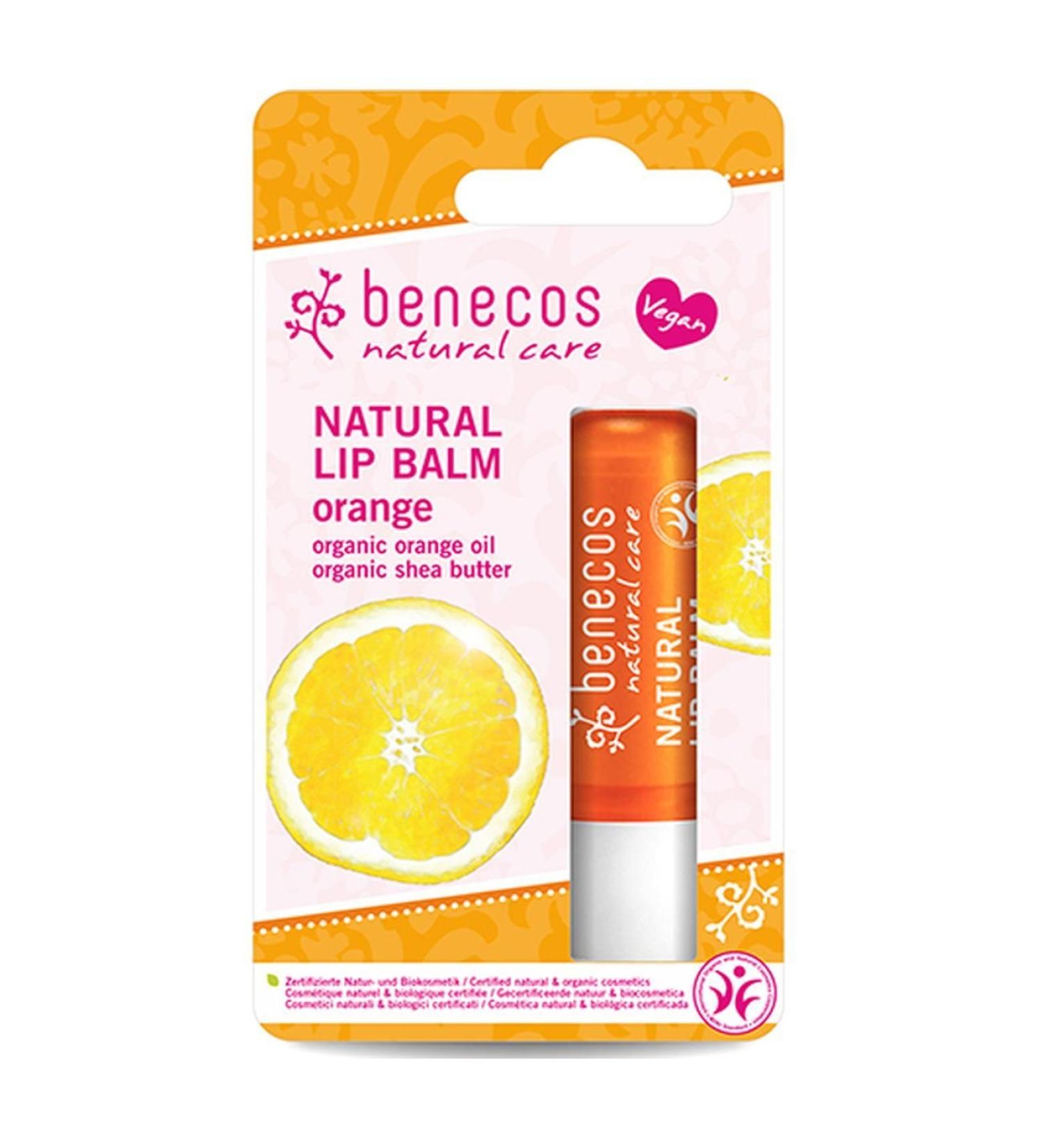 Buy 2 x Benecos Natural Lip Balm Orange 4.8g - Nourishing Organic Lip Care for Soft Lips - International Shipping Available - Buy Online on GoSupps.com
