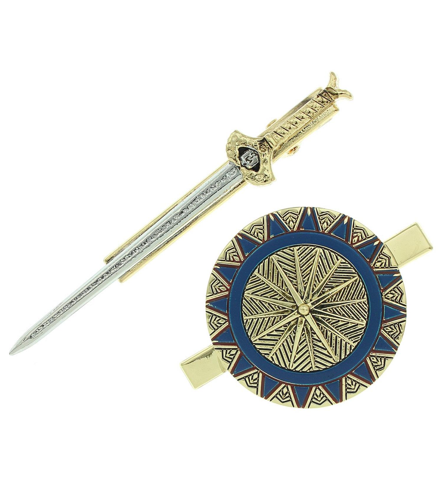 Wonder Woman Sword and Shield Hair Clip Set