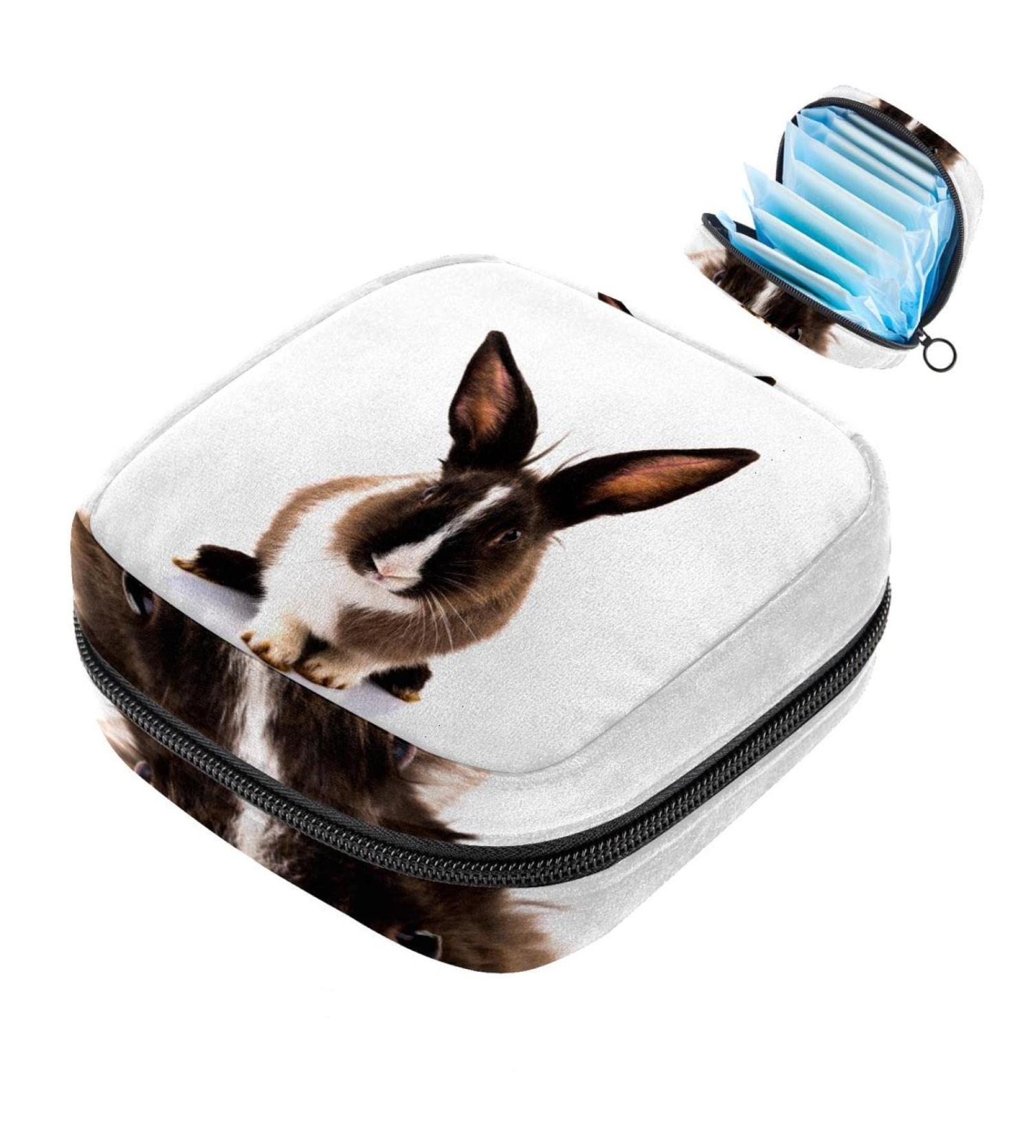 Women's Cute Rabbit Binding-Up Bags | Multi-Purpose Tampon Storage with Zip Pockets - Ideal for Menstrual Needs - Buy Online on GoSupps.com
