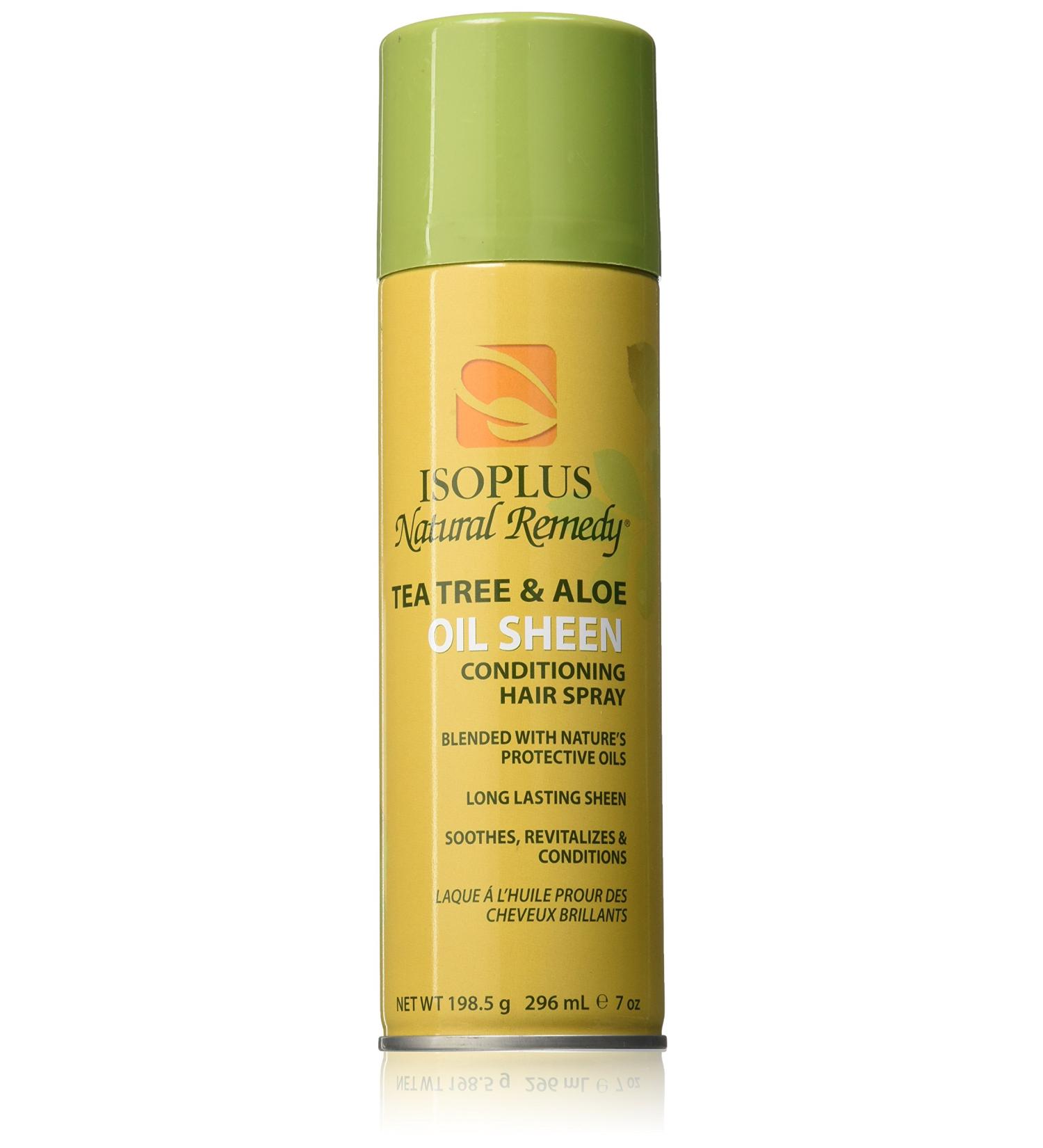 Isoplus Tea Tree & Aloe Oil Sheen Conditioning Hair Spray 7 Oz | Natural Remedy - Buy Online on GoSupps.com