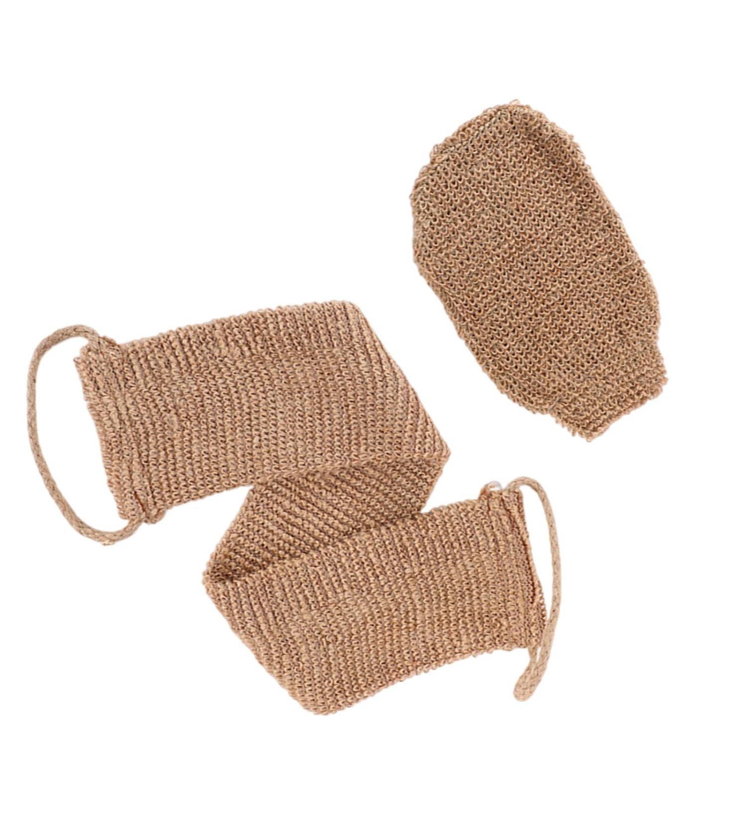 Buy 2-Piece Back Brush Set | Bamboo Fiber Shower Scrubber & Massage Glove for Men & Women - Ideal for Peeling & Exfoliating - Buy Online on GoSupps.com