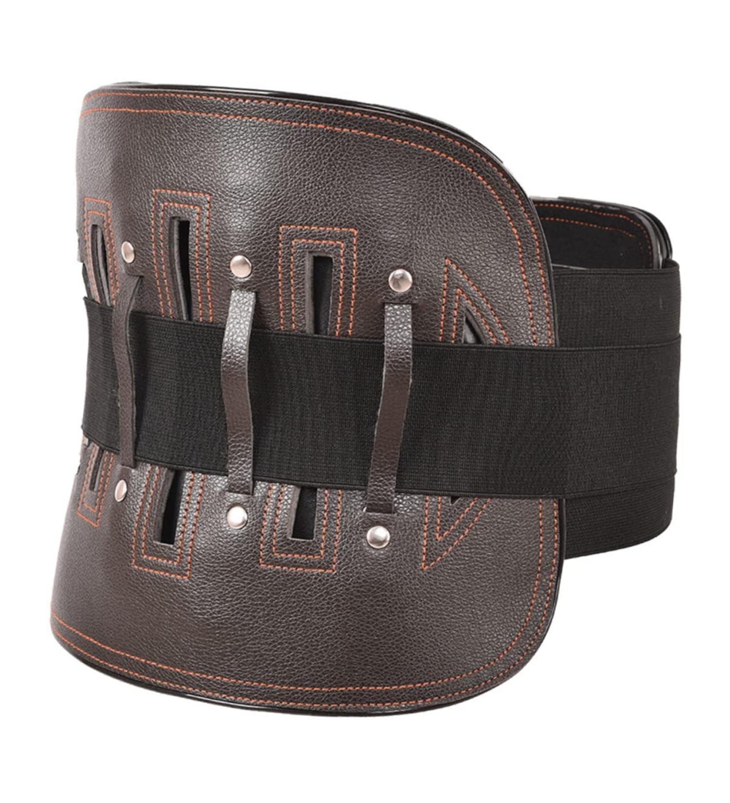 Adjustable Lower Back Support Brace for Men - Herniated Disc Protection & Waist Trainer Corset - Fajas Para Hombres - Comfortable Sweat Band 110X25X2cm Brown - Buy Online on GoSupps.com