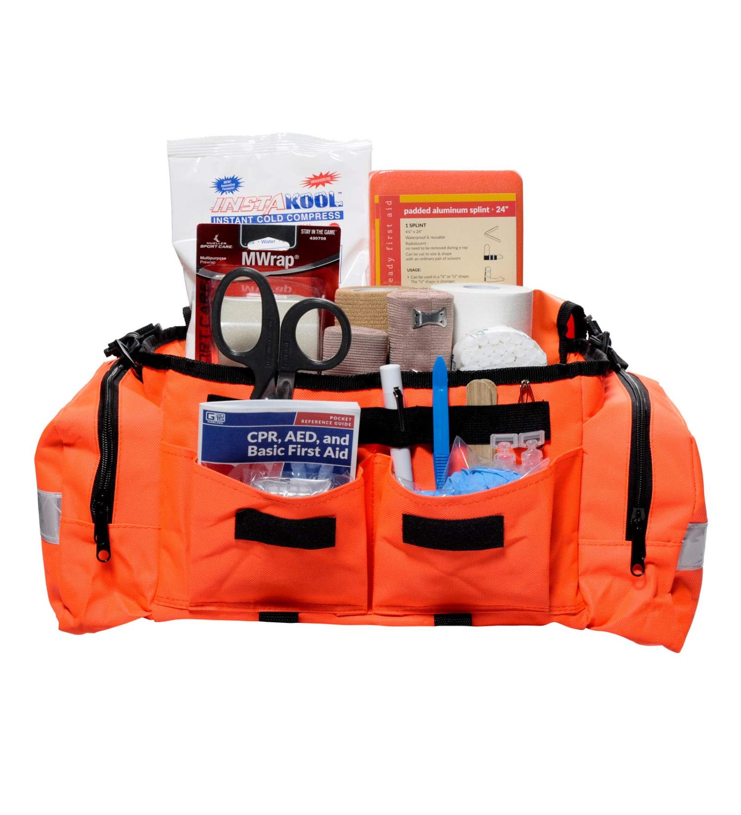326 Piece Coaches First Aid Kit in Orange EMT Style Bag by MFASCO - Essential for Athletic Trainers - Buy Online on GoSupps.com