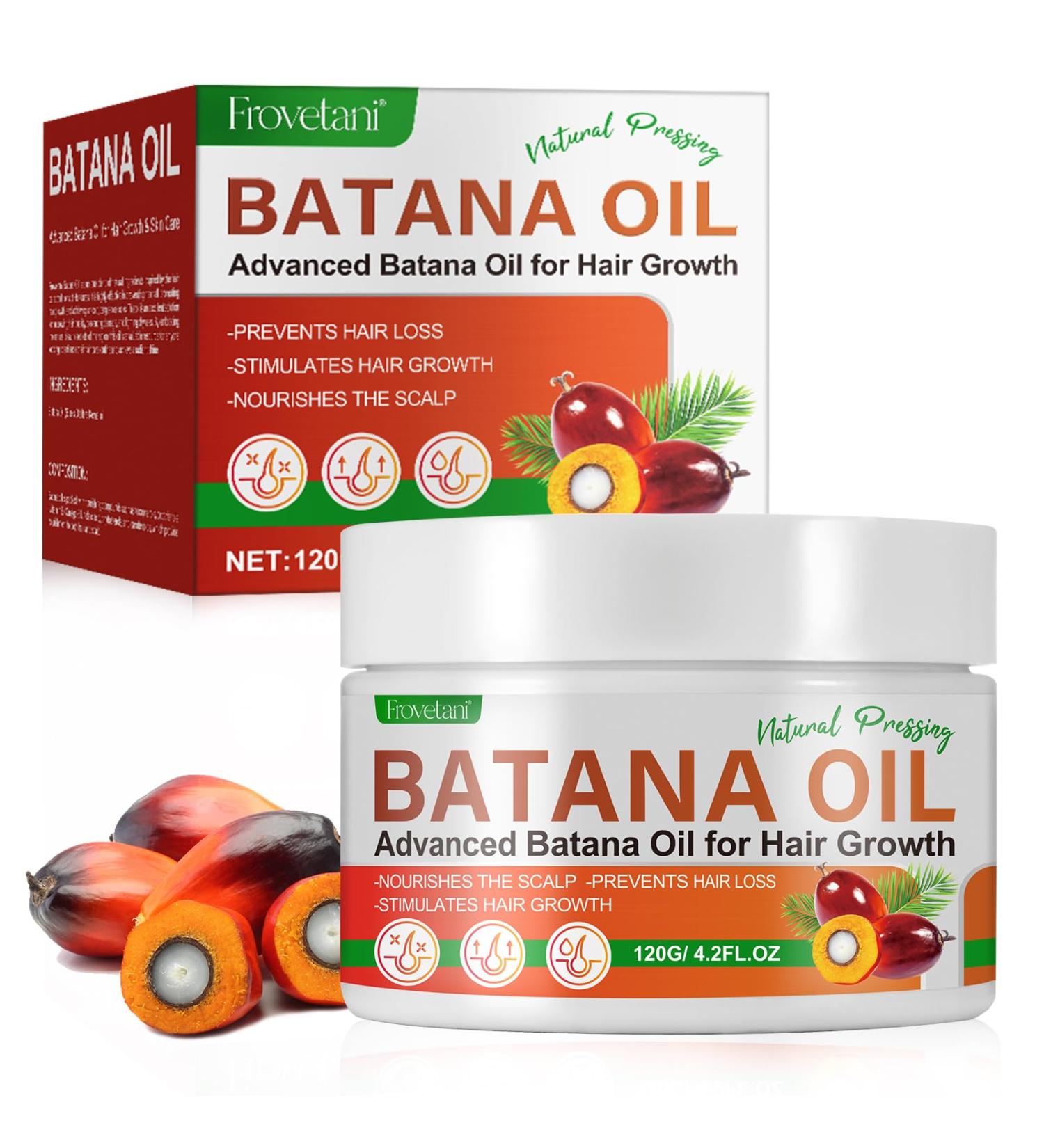 Organic Batana Oil for Hair Growth - 100% Natural Hair Mask & Scalp Treatment 120g for Repairing Damaged Hair & Skin - Buy Online on GoSupps.com