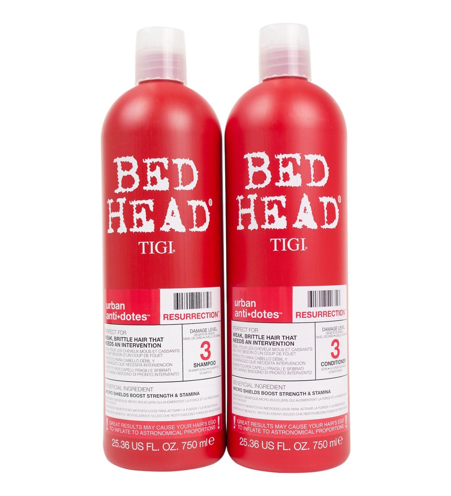 Tigi Bed Head Urban Antidotes Resurrection Conditioner Damage Level 3 25.36 Oz (Pack Of 2)