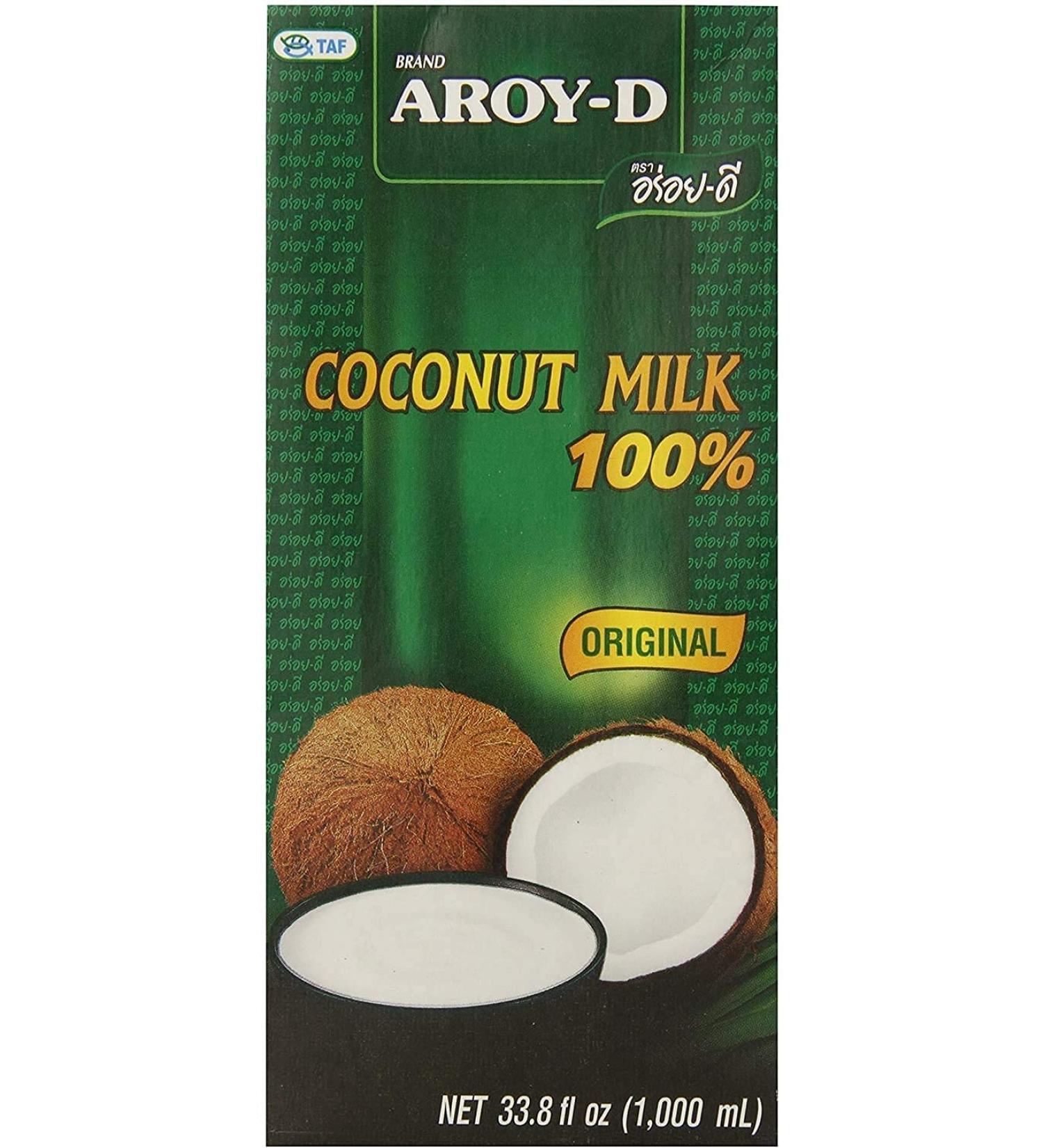 Aroy-D Coconut Milk 2 packs, no preservatives 2 packs 2 x 1L
