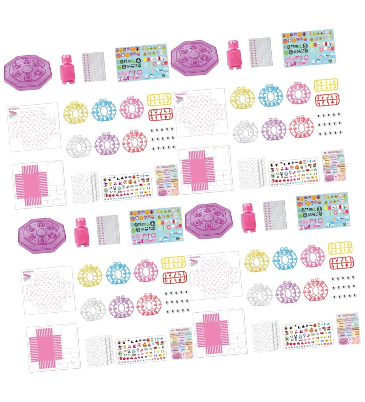 minkissy 4 Sets Children's Nail Art Toys Nail Art Kit Manicure Set Nail Polish Kit Nail Decor Kid Fake Nails Nail Art Kit for Children Nail Kit for Ages 7-12 Manual 3d - Buy Online on GoSupps.com