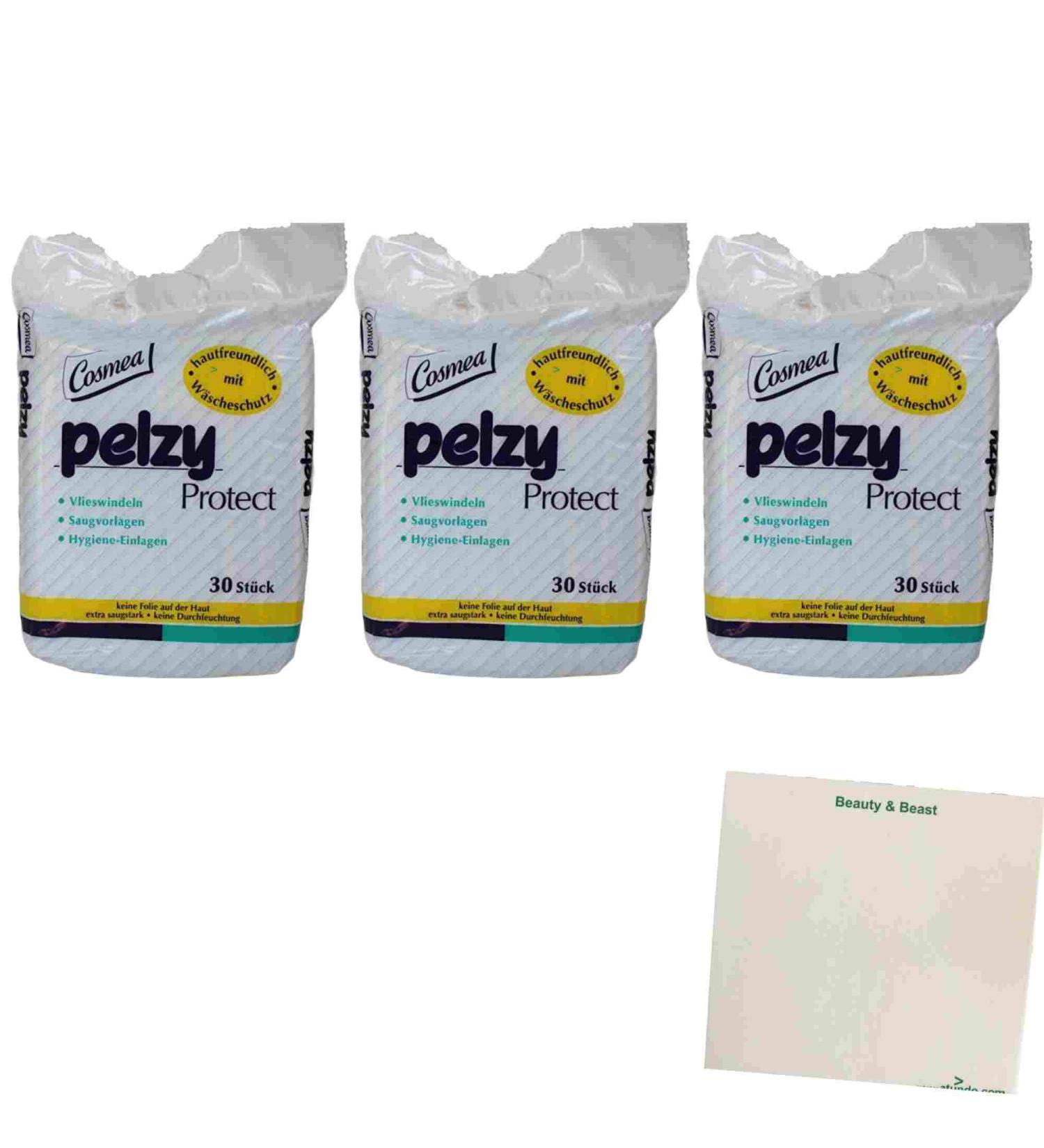 Cosmea Pelzy Protect fleece diapers extra absorbent 3-pack (3x30pcs pack) + usy Block