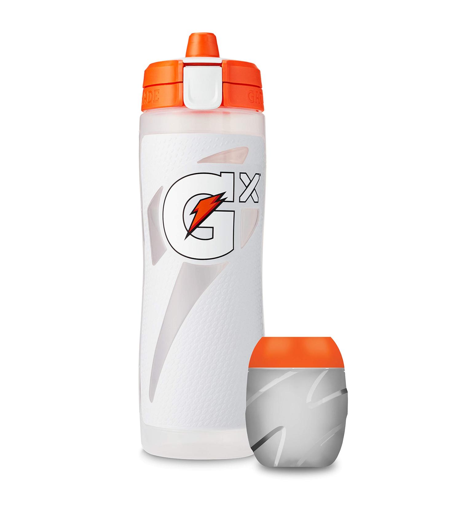 Gatorade Gx Hydration System Bundle  3.25oz Gx Sports Drink Concentrate Pod (16 Pack)  30oz Gx Squeeze Bottle  Non-Slip  BPA Free White G Zero Glacier Freeze - Buy Online on GoSupps.com
