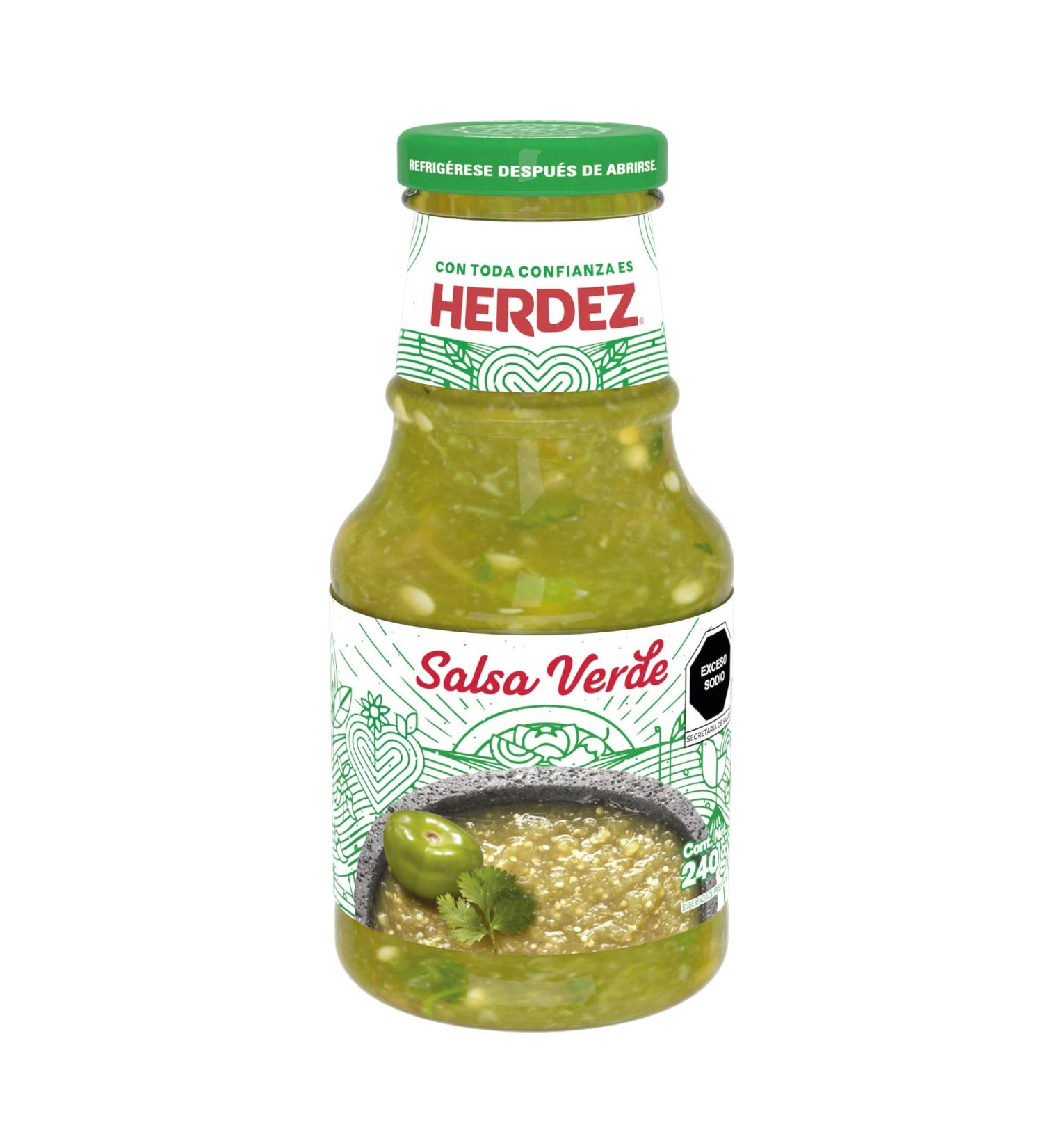 Herdez Salsa Verde 240g - Buy in Bulk (C/12) | Authentic Mexican Salsa | International Shipping Available - Buy Online on GoSupps.com