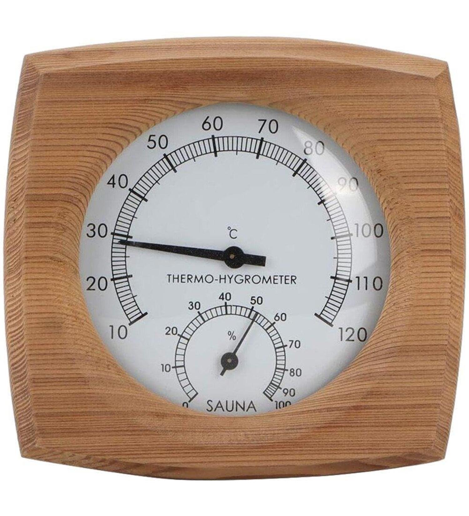 Buy 2-in-1 Wooden Thermo-Hygrometer - Digital Sauna Thermometer & Humidity Meter for Sauna Accessories - Buy Online on GoSupps.com
