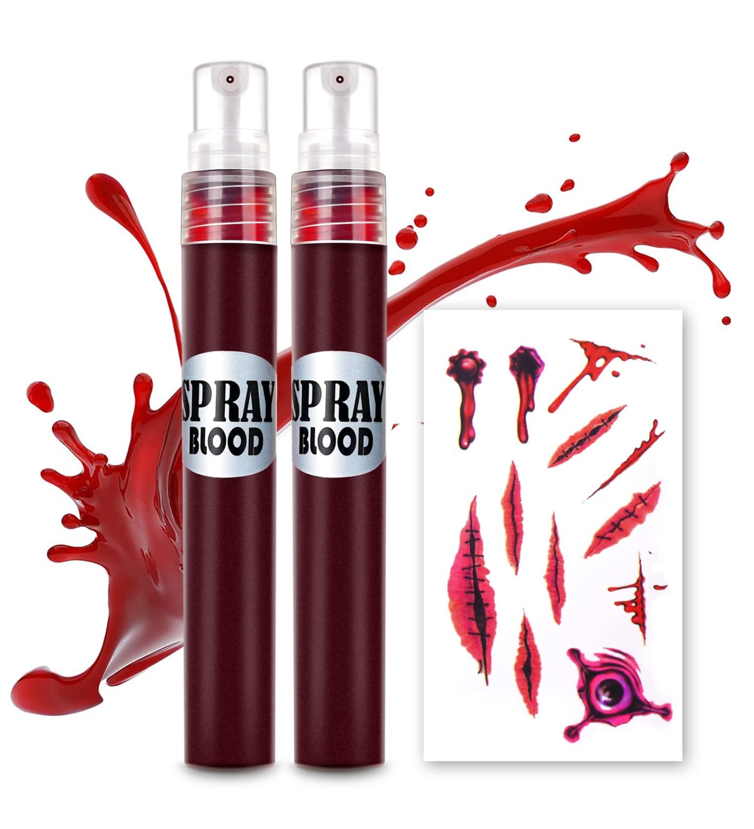 Buy Halloween Fake Blood Spray Makeup - Washable Zombie & Vampire Blood for Costumes | Realistic Blood Splatter | 0.68 Ounce - Buy Online on GoSupps.com