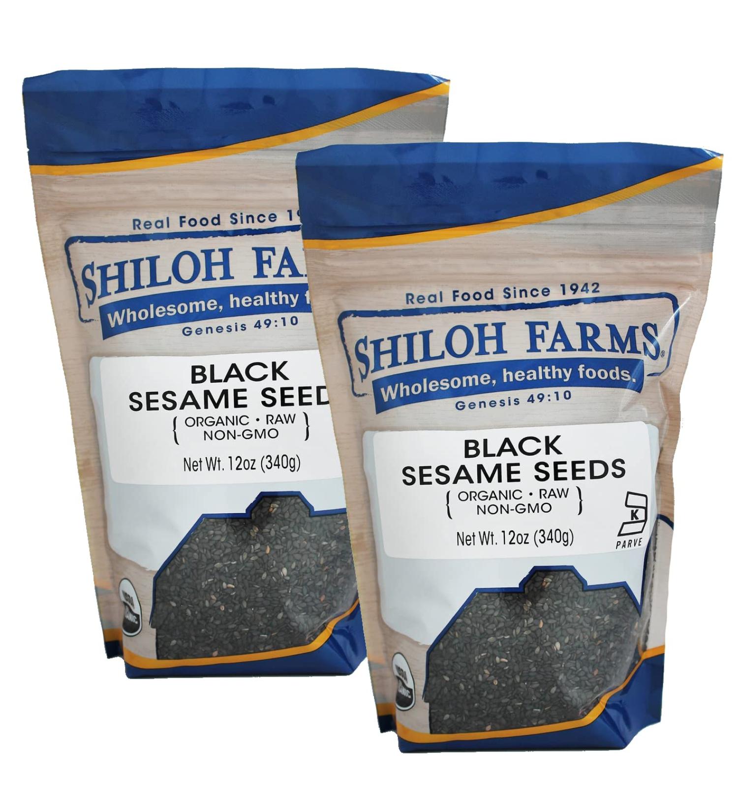 Shiloh Farms Organic Black Sesame Seeds - 12 oz (Pack of 2) - Buy Online on GoSupps.com