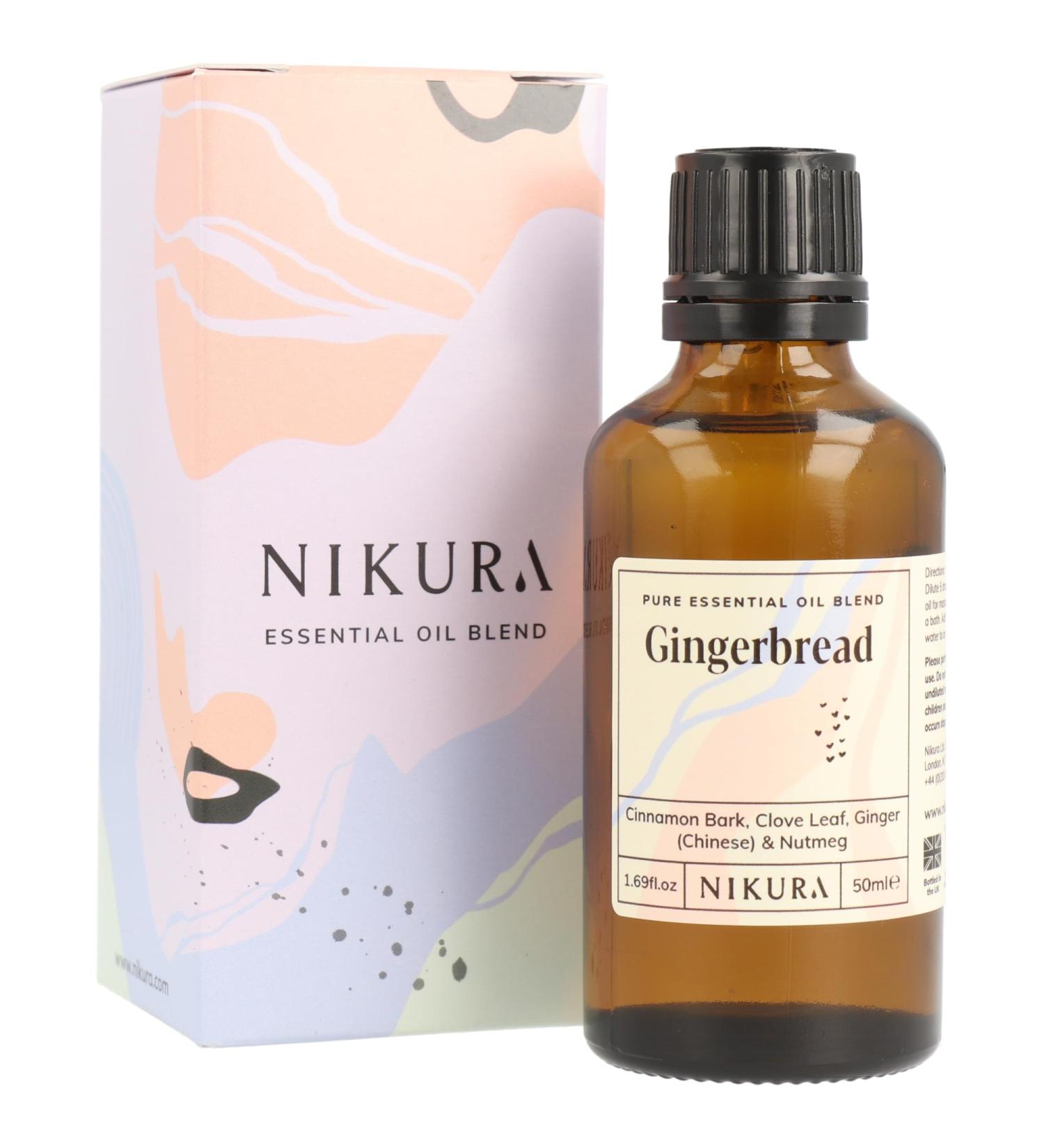Nikura | Gingerbread Essential Oil Blend - 50ml - 100% Natural 50 ml (Pack of 1) - Buy Online on GoSupps.com