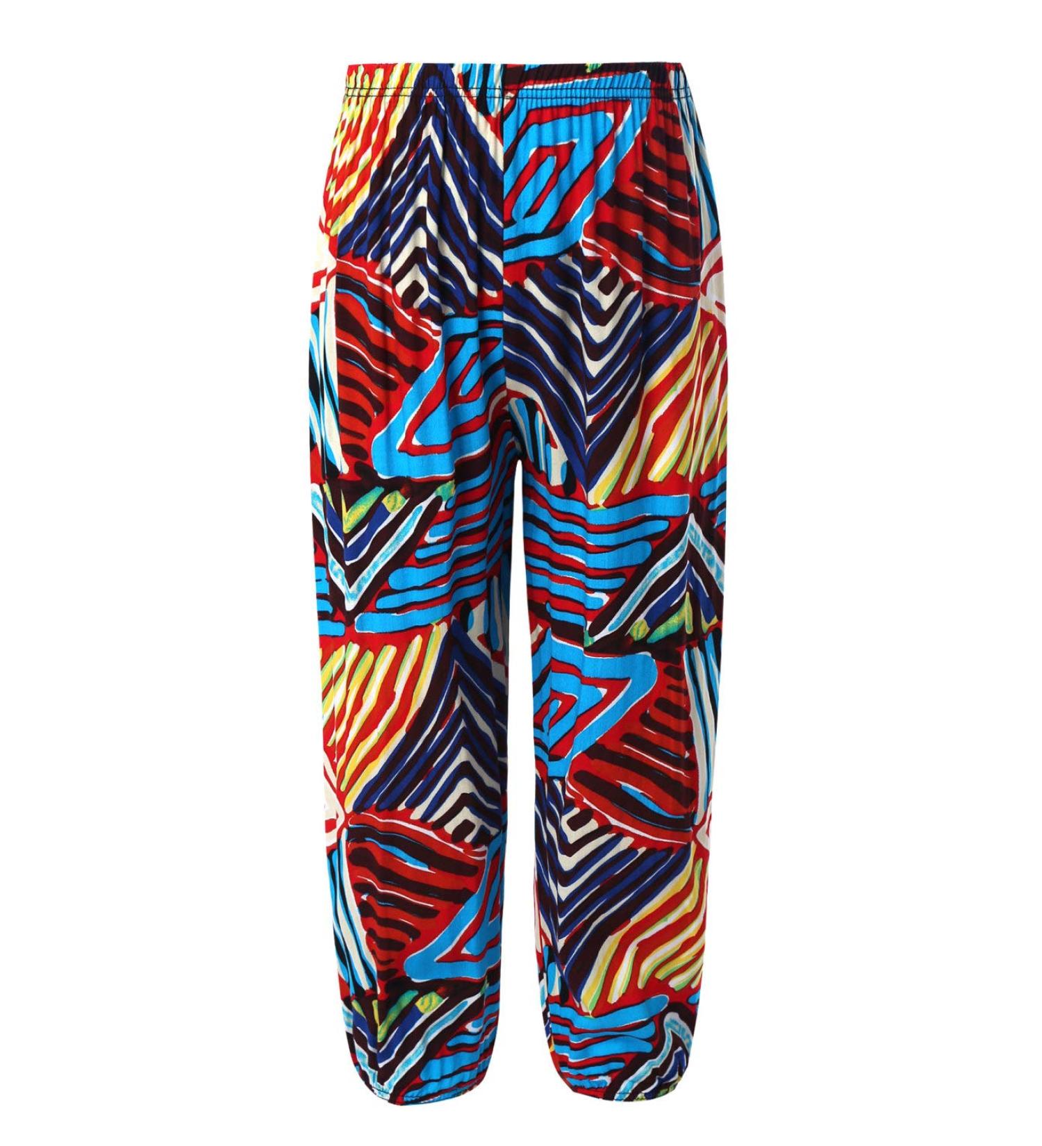 TiaoBug Kids Smocked Bohemian Harem Pants Floral Print - Size 8 - Buy Online on GoSupps.com