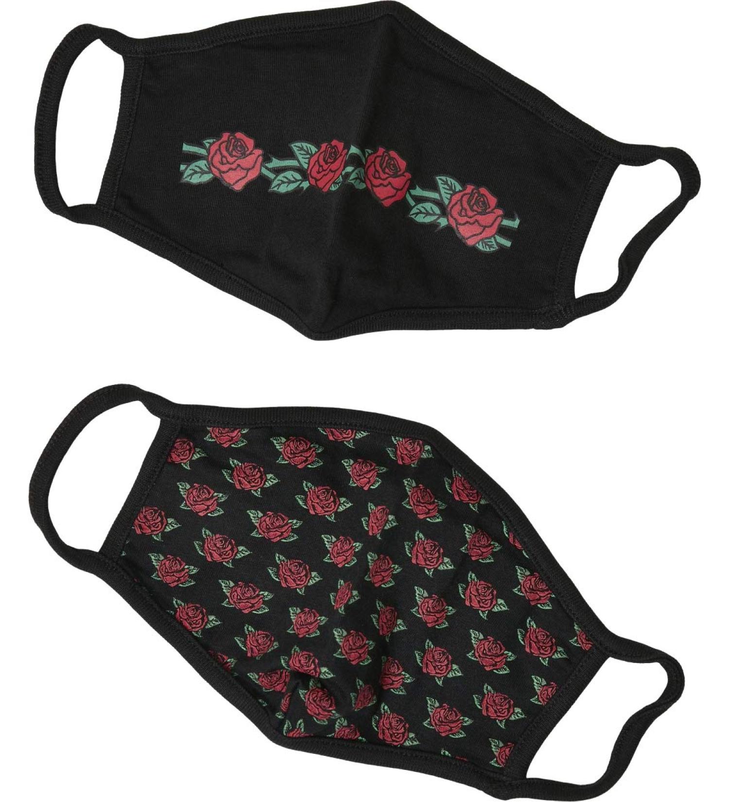 Buy Urban Classics Unisex Roses Face Mask 2-Pack | Fashion Scarf - Black One Size | International Shipping Available - Buy Online on GoSupps.com
