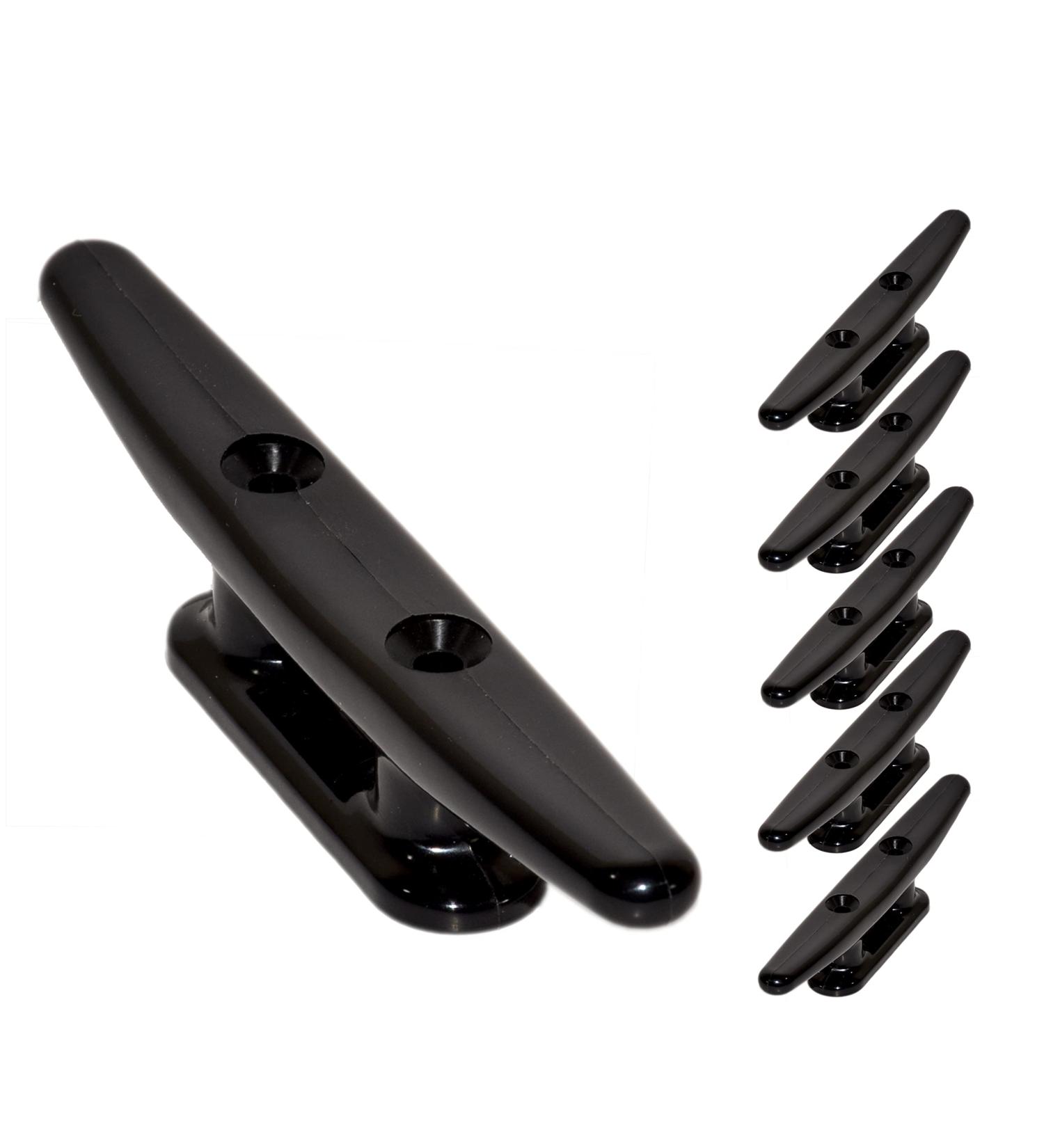 QPURO Black Nylon Boat Cleat 6 Inch - 5-Pack - Marine Deck Nautical Decor - Buy Online on GoSupps.com