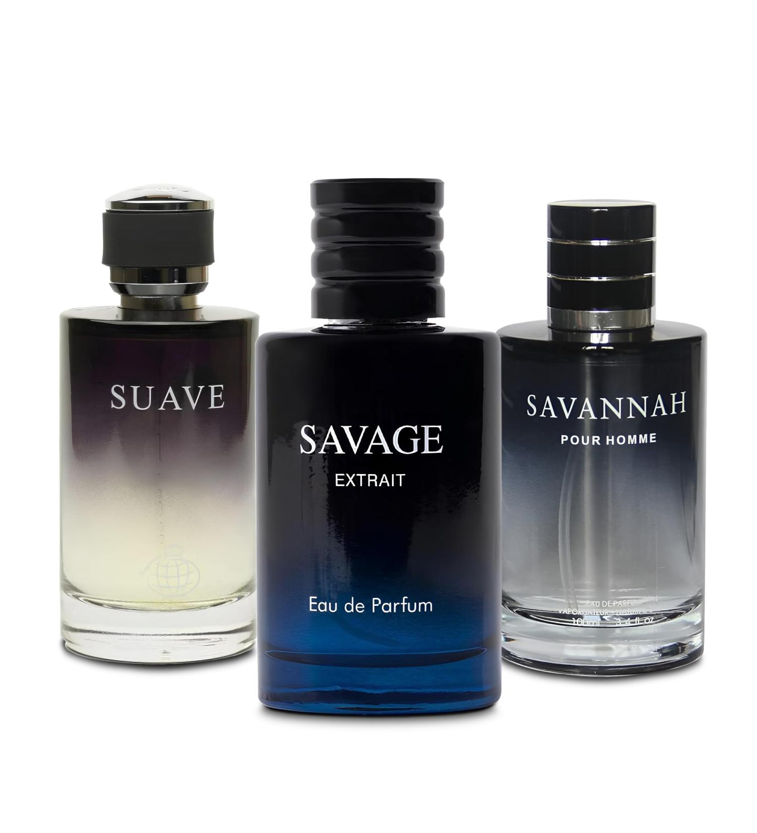Men's Cologne Savage Set Wonderful Multi Scent Eau de Toilette Natural Spray Men's Perfume For all Day Used 100ML Each Bottle(Random 1PCS) Savage 3.4 Fl Oz (Pack of 1)