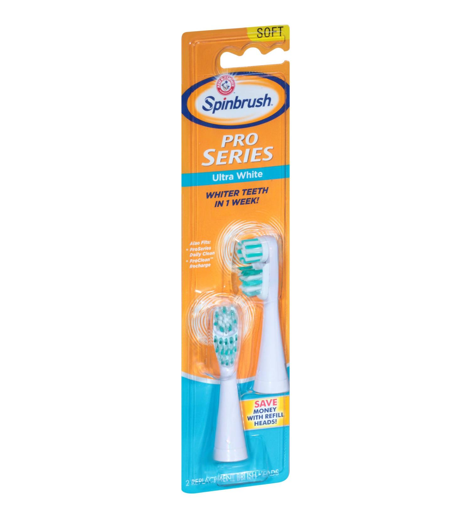 Spinbrush Pro Replace Sft Size 2ct