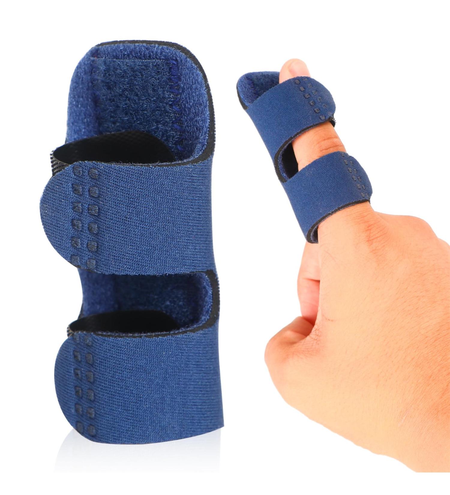 Adjustable Trigger Finger Splint Brace - Finger Straightener & Support for Arthritis Knuckle Injury & Broken Fingers - 2pcs - Buy Online on GoSupps.com