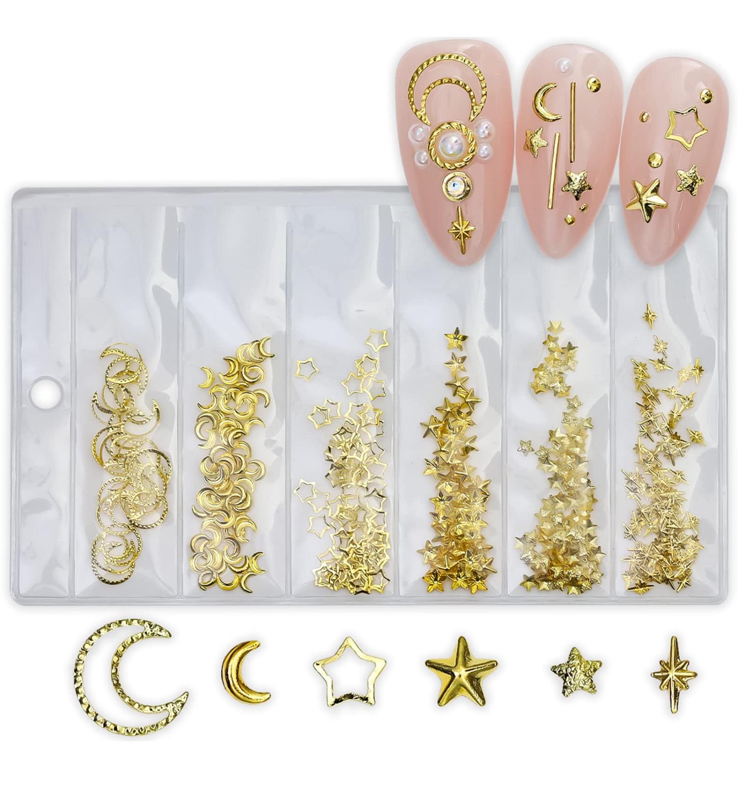 FEIlei 3D Nail Charms Heart Nail Art Studs Nail Jewelry for DIY Crafts Nail Art Decor - Buy Online on GoSupps.com