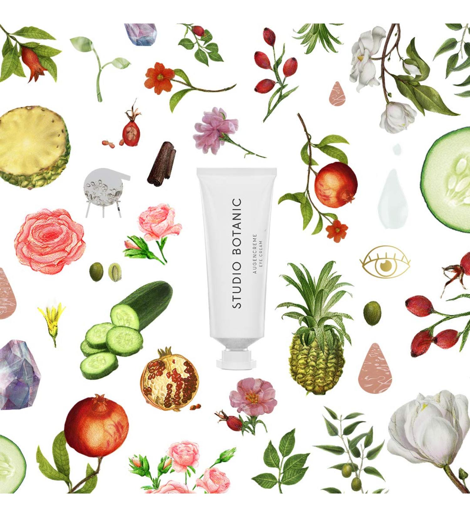 Studio Botanic Eye Cream - Rich Regenerating Care for Eyes | 100% Natural & Certified Vegan | 15ml Alutube - Buy Online on GoSupps.com
