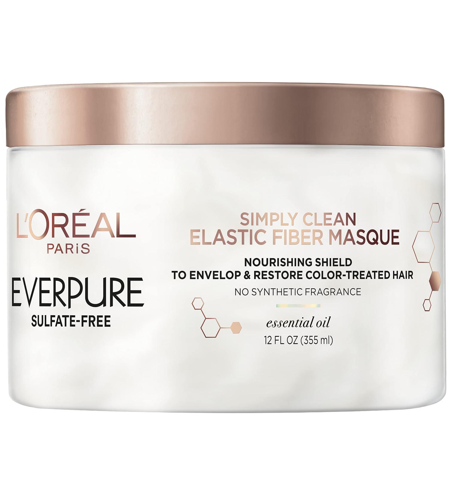 L'Oreal Paris EverPure Hydrating Hair Mask - 5 Minute Deep Conditioning Masque, Sulfate Free, 12 Fl Oz - Buy Online on GoSupps.com