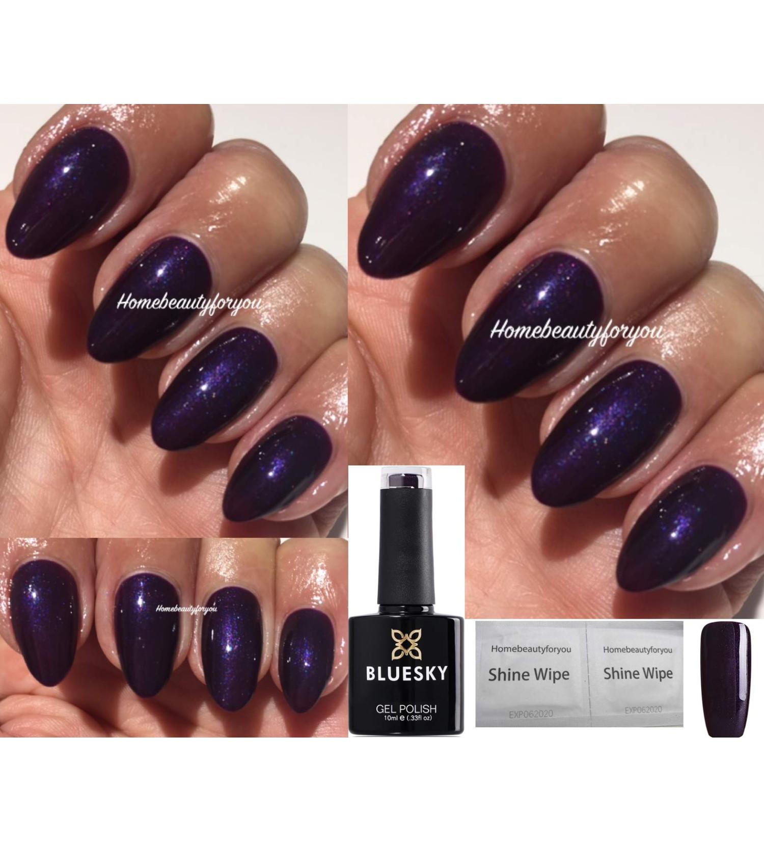 Bluesky PURPLE SHIMMER Rock Royalty Deep Dark Purple Plum Shimmer 80524 Nail Gel Polish UV LED Soak Off 10ml SPECIAL PRICE - Buy Online on GoSupps.com