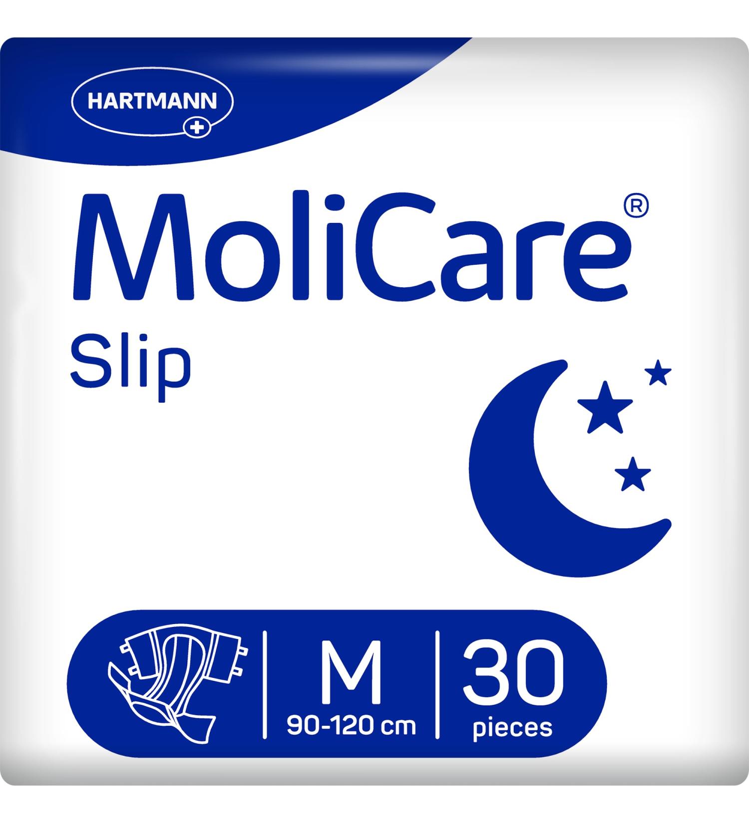 Molicare Slip Night - Incontinence Slip for Severe Urine & Stool Incontinence | Gr.M (80-120) | 30 Pieces for Men & Women - Buy Online on GoSupps.com