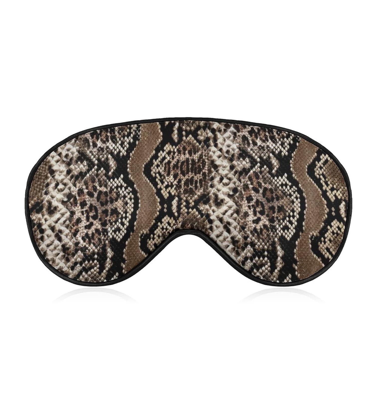 Adjustable Snake Skin & Leopard Print Sleep Mask for Women - Comfortable Eye Shades with Elastic Strap - Buy Online on GoSupps.com