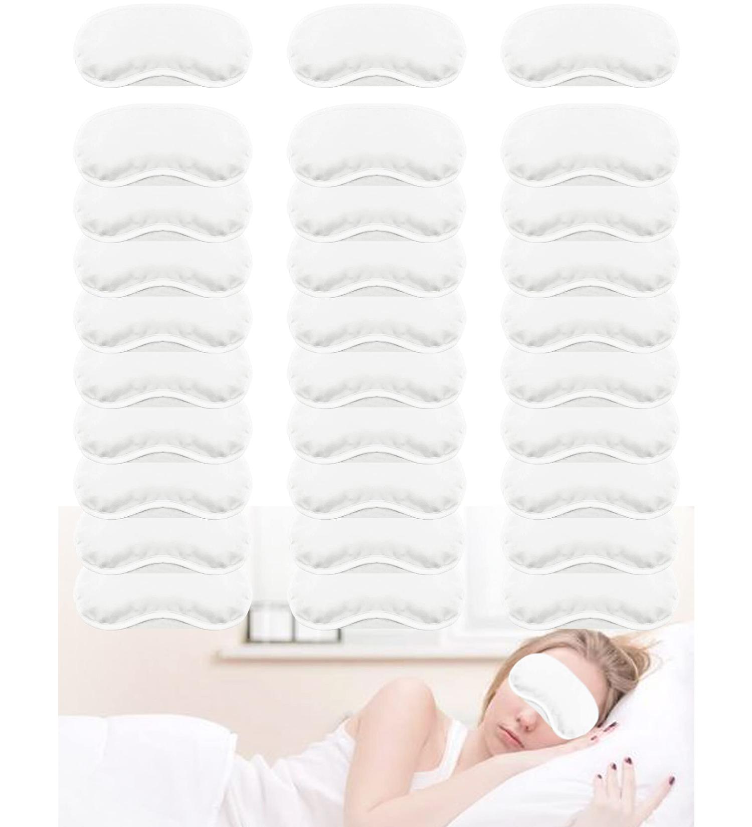 PorsMing Eye Mask Sleep Masks Pack of 30 - Adjustable Nose Pad, 4 Layers, Colors - Ideal for Team Building Games and Parties - Women Men Kids - White - Buy Online on GoSupps.com
