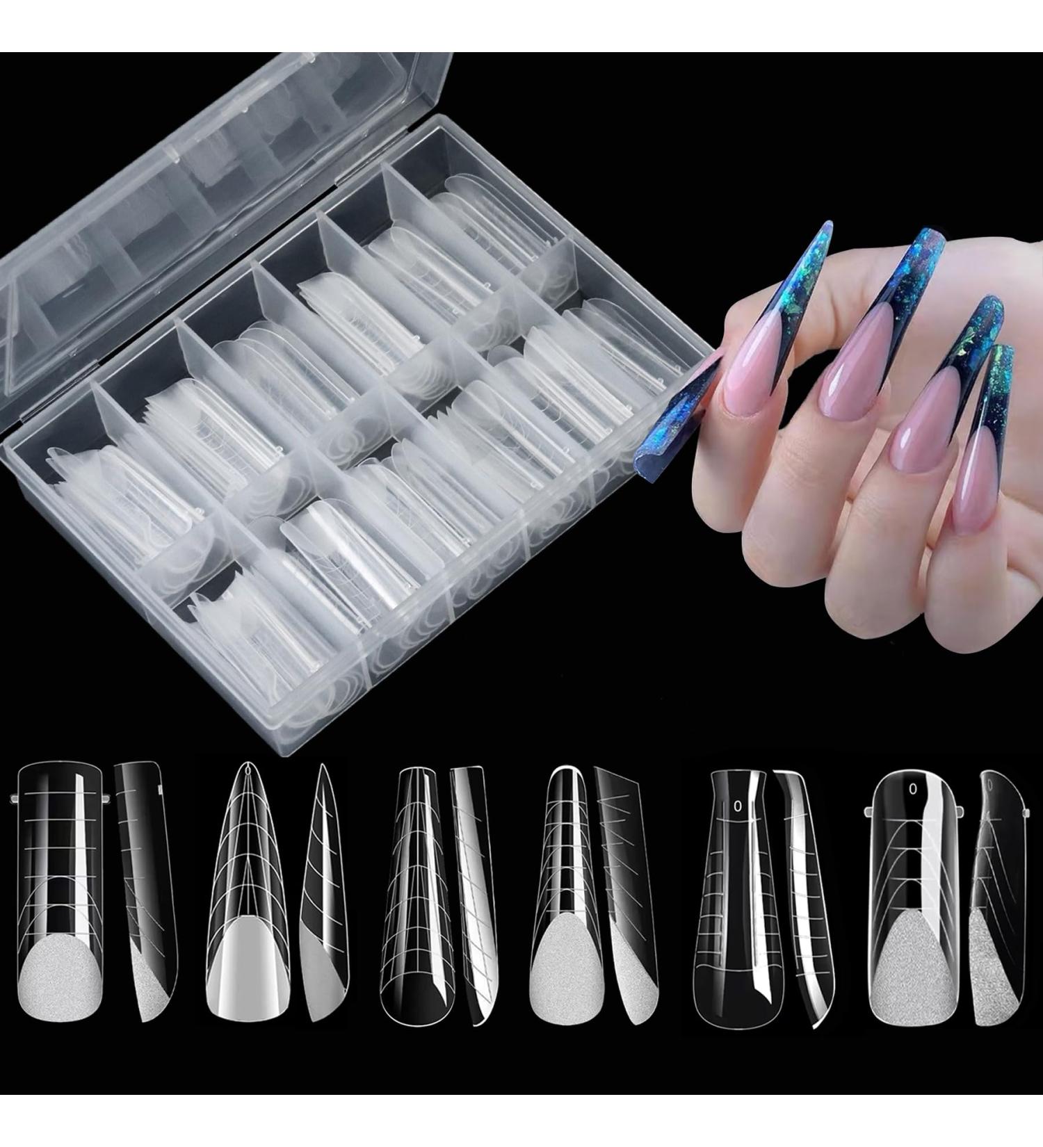 144 Pieces Nail Extension Gel - 6 Styles & 12 Sizes for Perfect Manicure | DIY Nail Art Kits - Buy Online on GoSupps.com