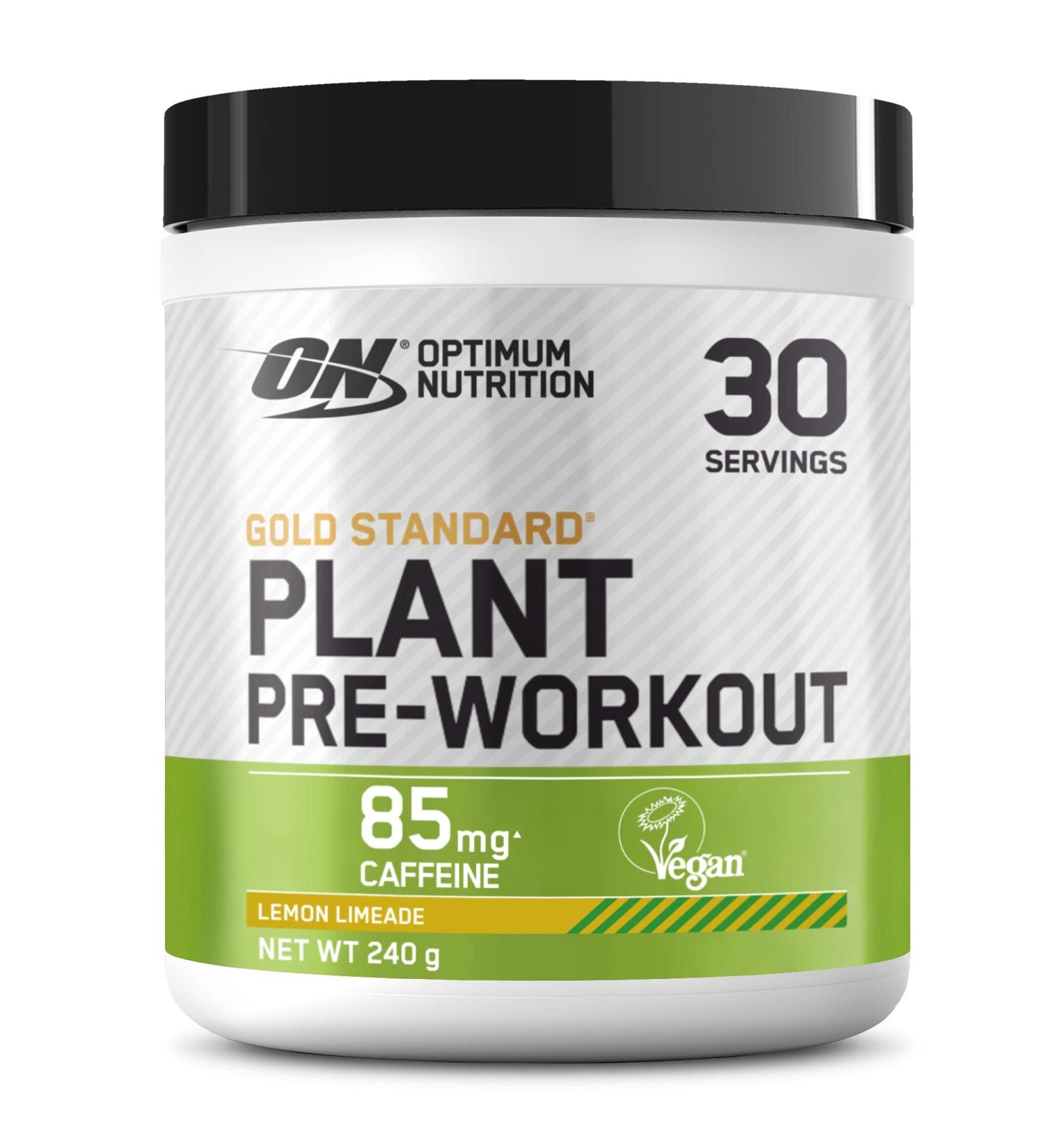 Optimum Nutrition Gold Standard Plant Pre-Workout Powder - Lemon Limeade Flavor | Vegan Supplement for Energy | 30 Servings 240g - Buy Online on GoSupps.com