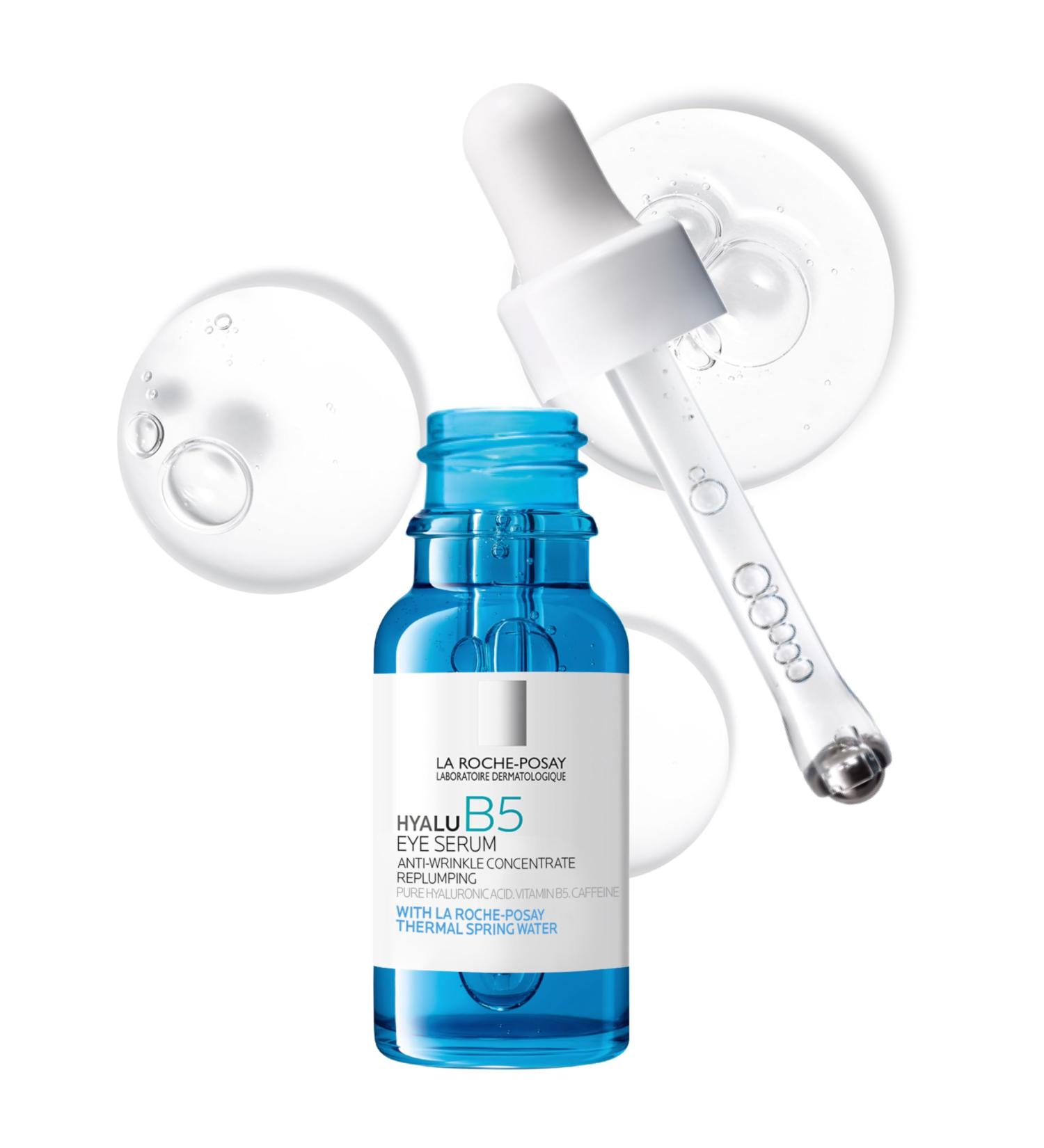 La Roche-Posay Hyalu B5 Eye Serum with Hyaluronic Acid & Caffeine for Dark Circles Hydrating Serum for Dark Circles and Wrinkles with Roller Ball Applicator Replumps Under Eye Fragrance Free - Buy Online on GoSupps.com