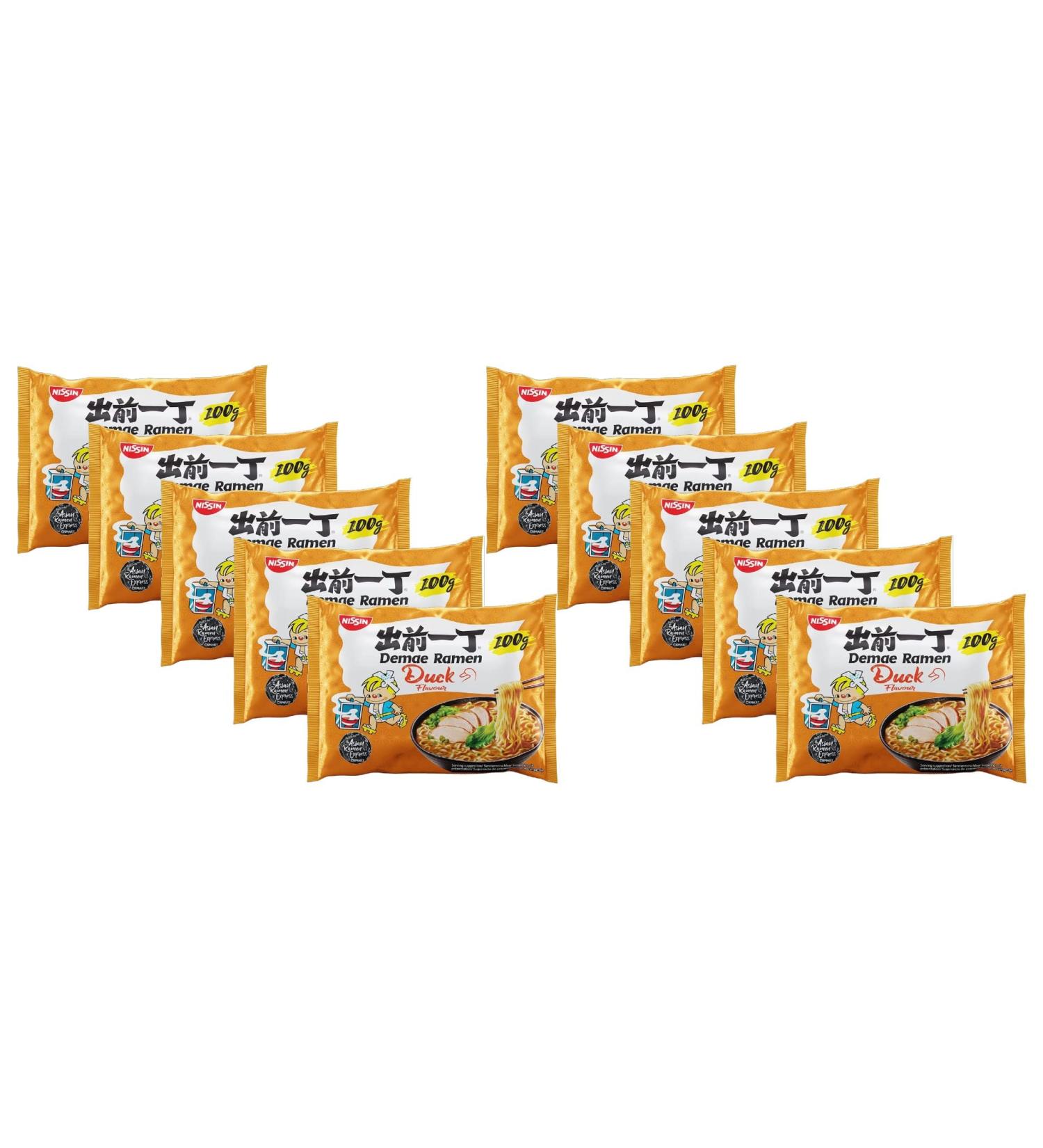 Nissin Demae Ramen Instant Ramen Noodles - Duck Flavour 100g (Pack of 10) by CNMART - Buy Online on GoSupps.com